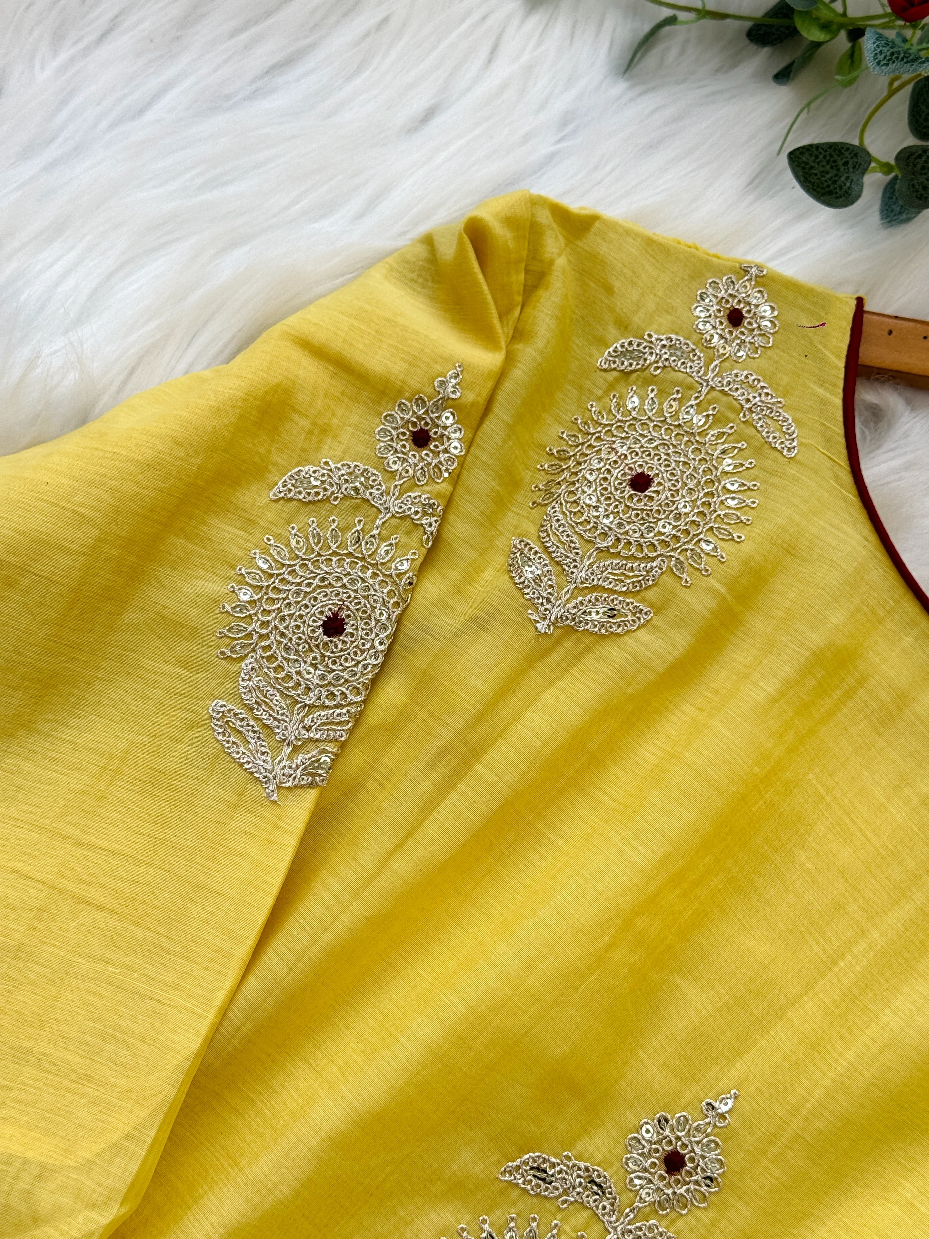 β¨ Premium Mul Chanderi Hand-Detailed Kurti Set β¨ - Image 6
