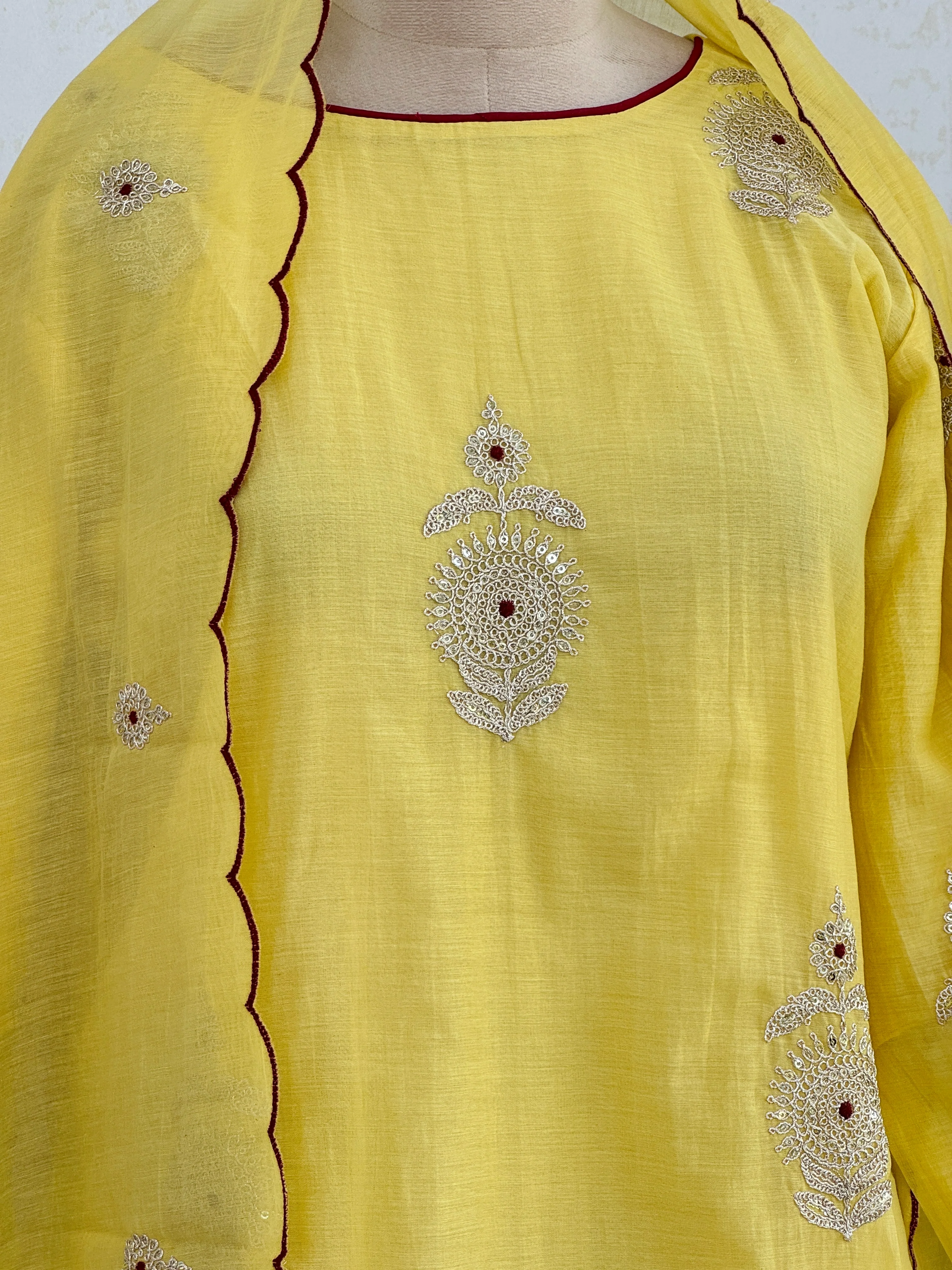 β¨ Premium Mul Chanderi Hand-Detailed Kurti Set β¨ - Image 7