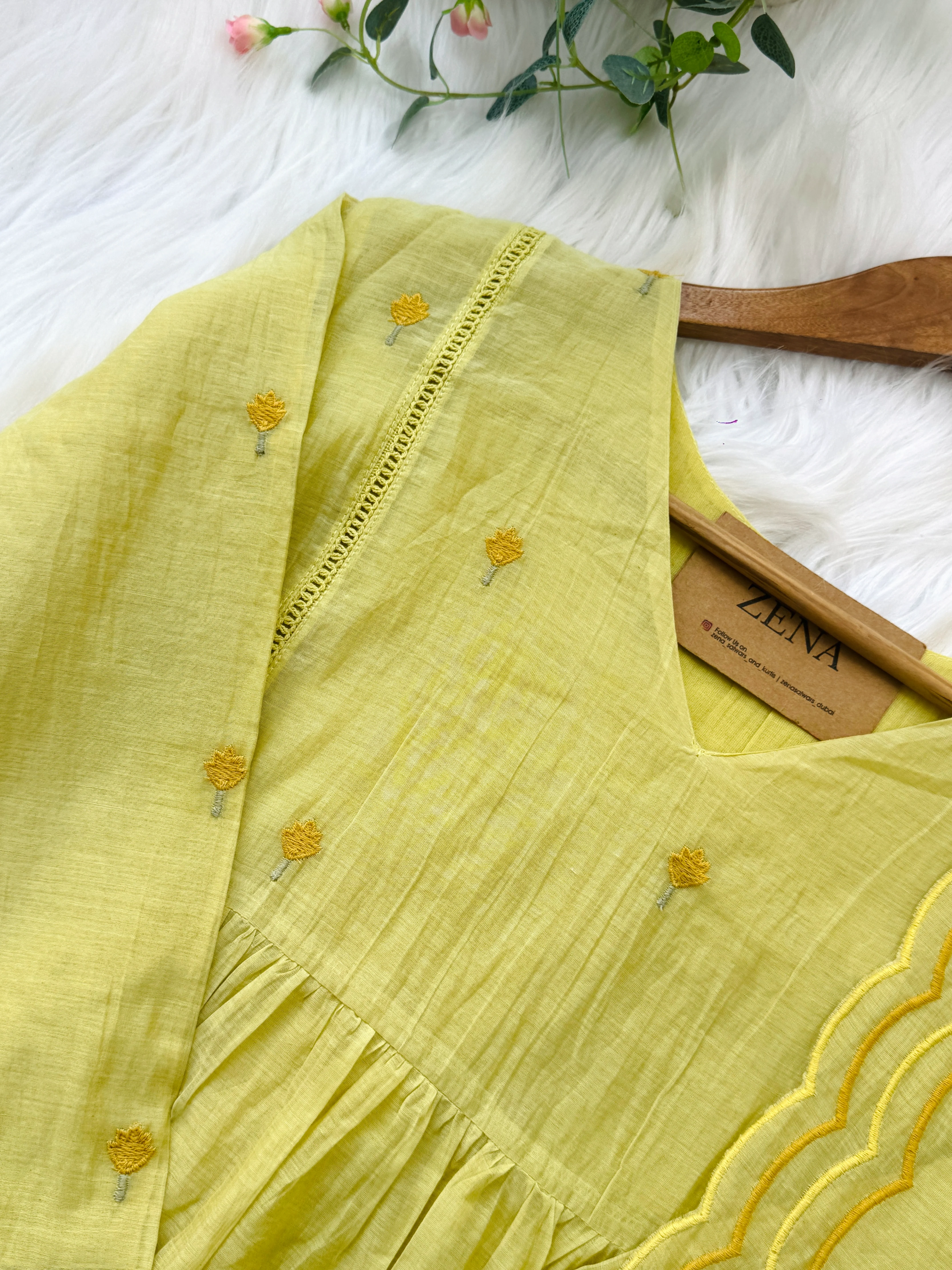 ✨ Premium Mul Chanderi Hand-Detailed Kurti Set ✨ - Image 7