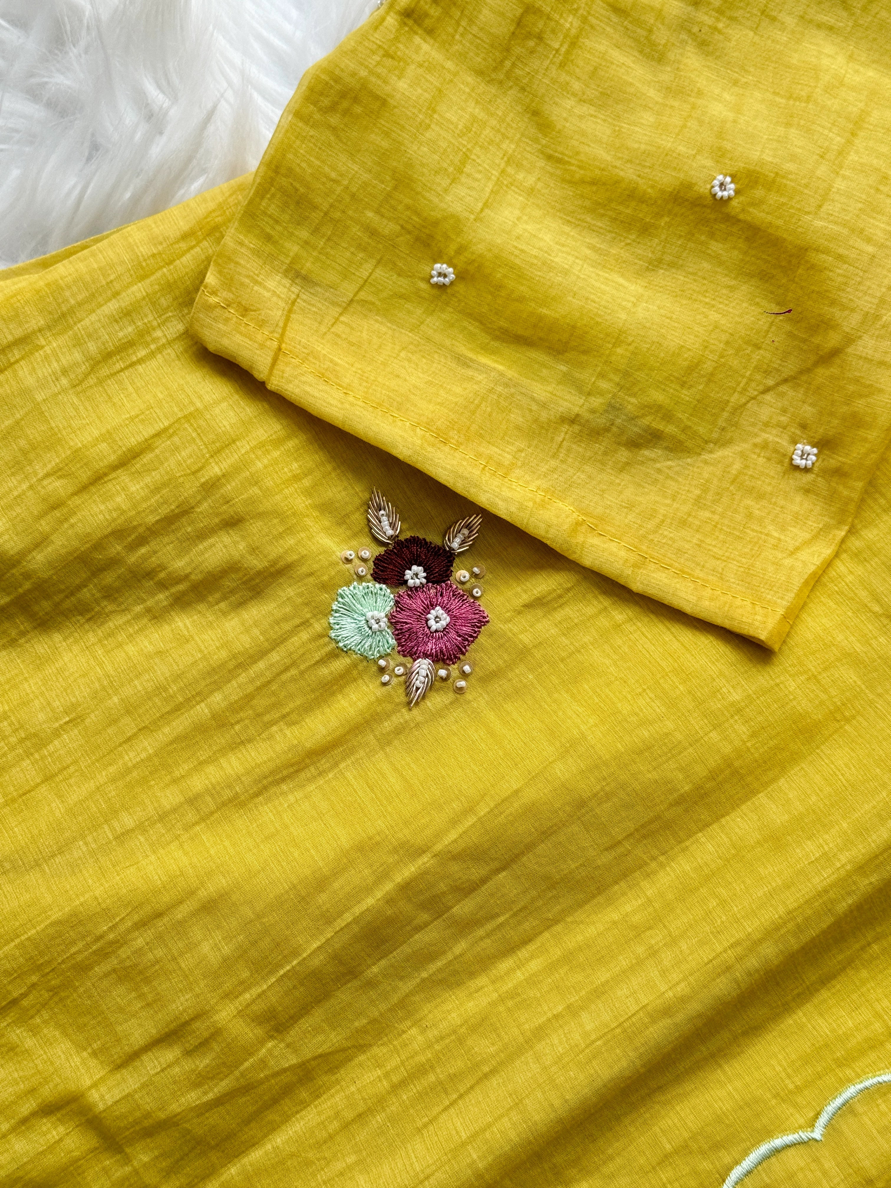 ✨ Premium Mul Chanderi Hand-Detailed Kurti Set ✨ - Image 7