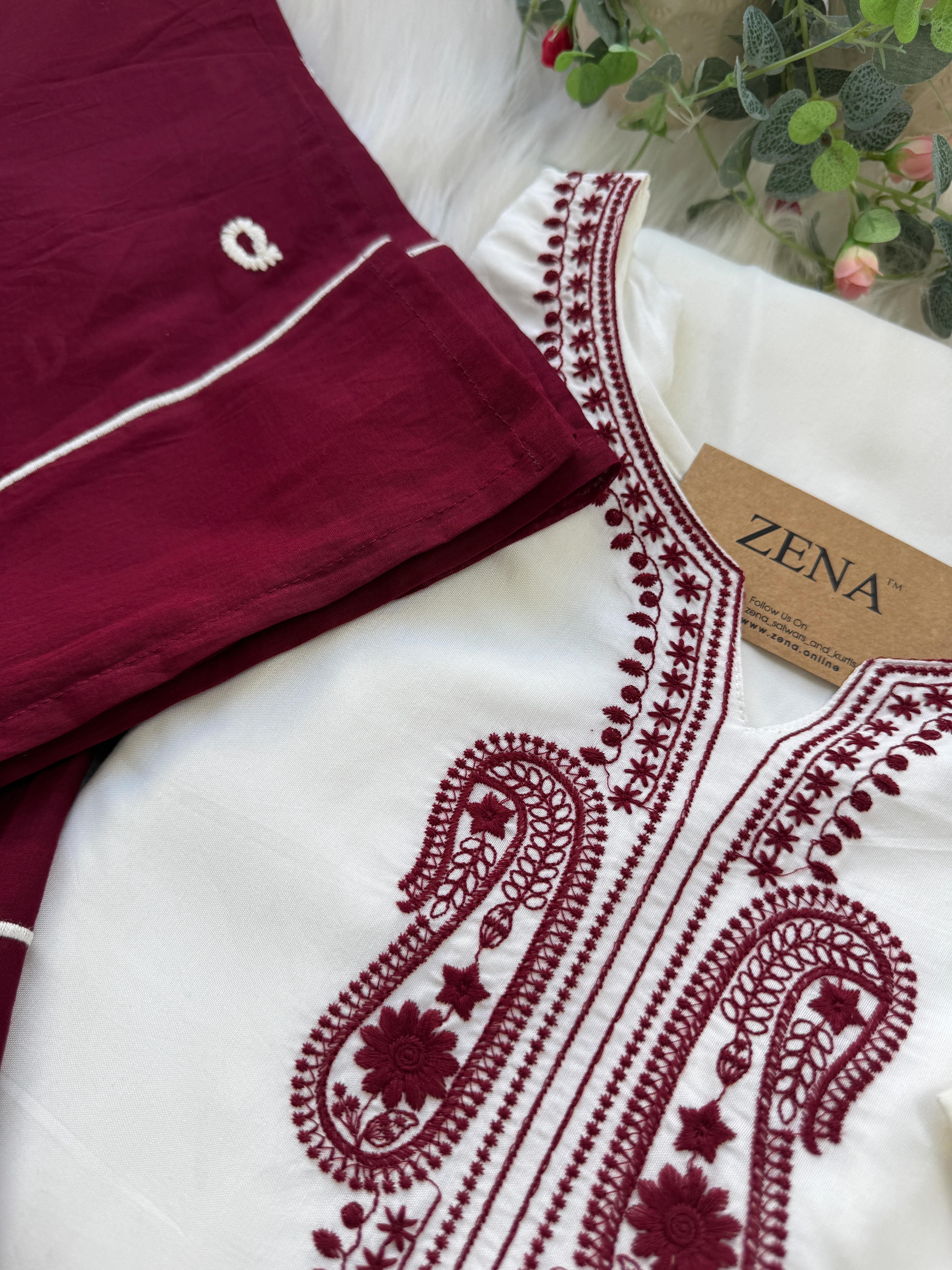 ✨ Premium Mul Cotton Embroidered Kurti Set ✨ - Image 3