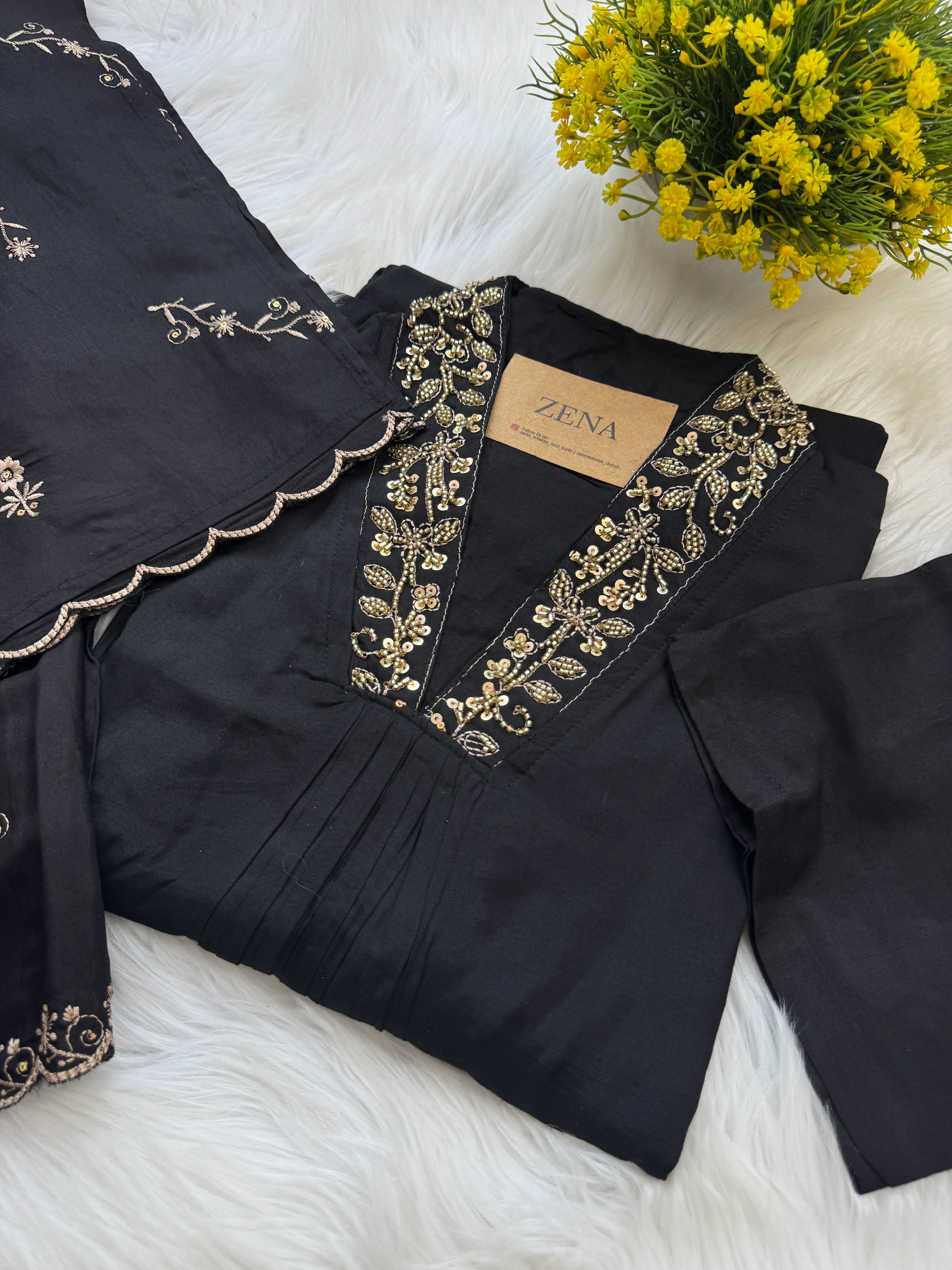✨ Premium Mul Cotton Hand-Detailed Anarkali Set ✨