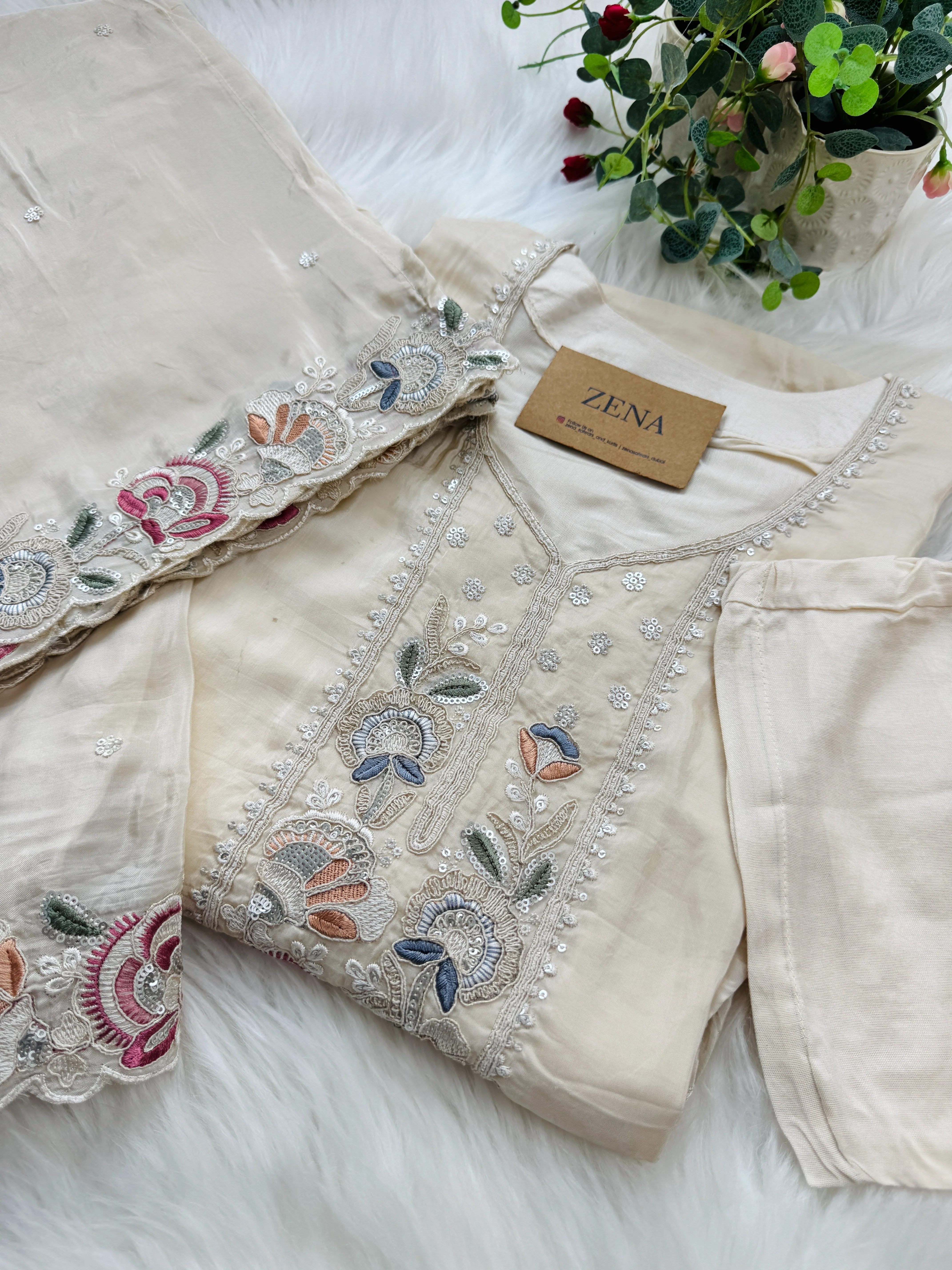 β¨ Premium Tissue Silk Embroidered Party Wear Suit β¨