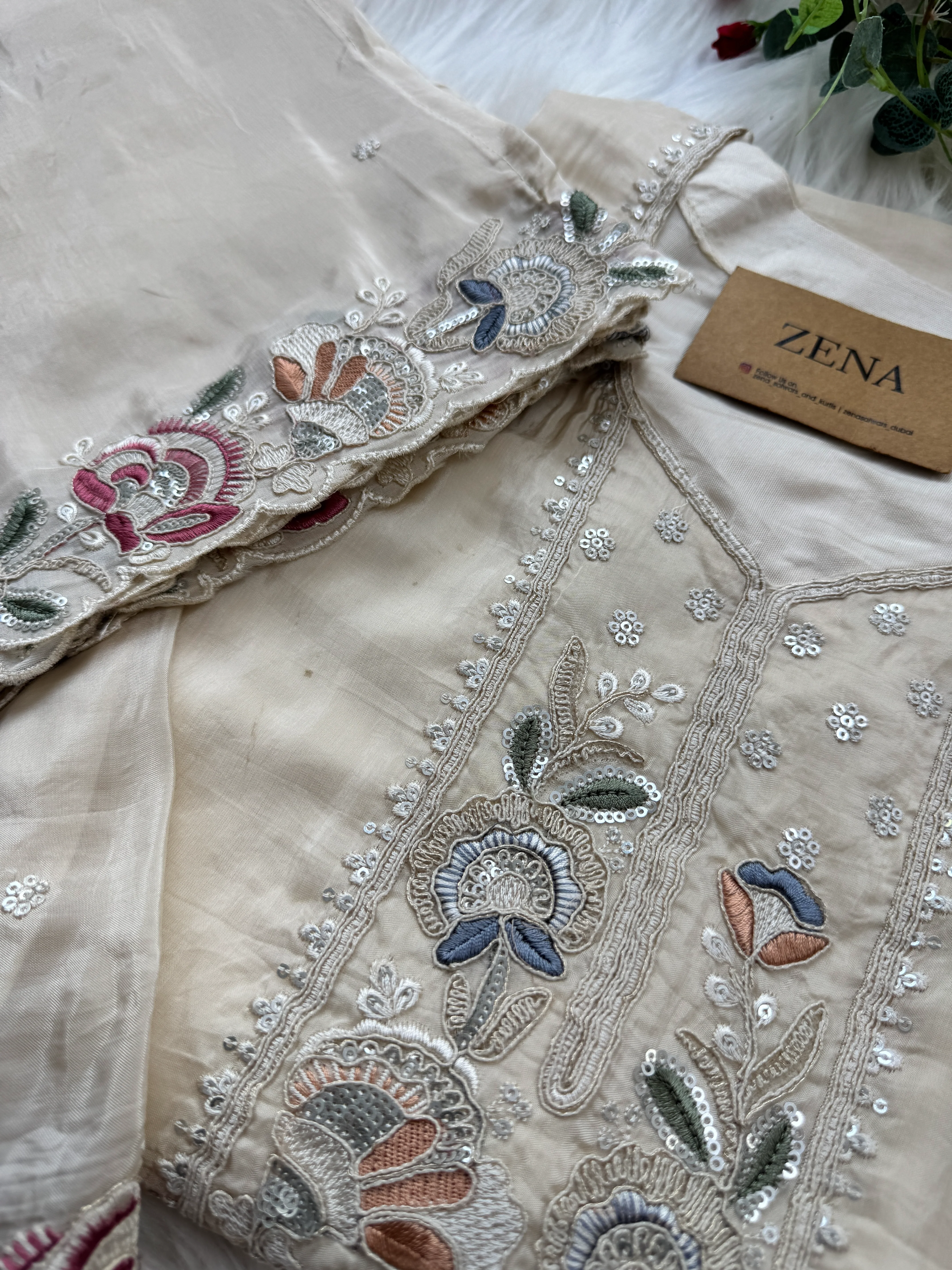 β¨ Premium Tissue Silk Embroidered Party Wear Suit β¨ - Image 3