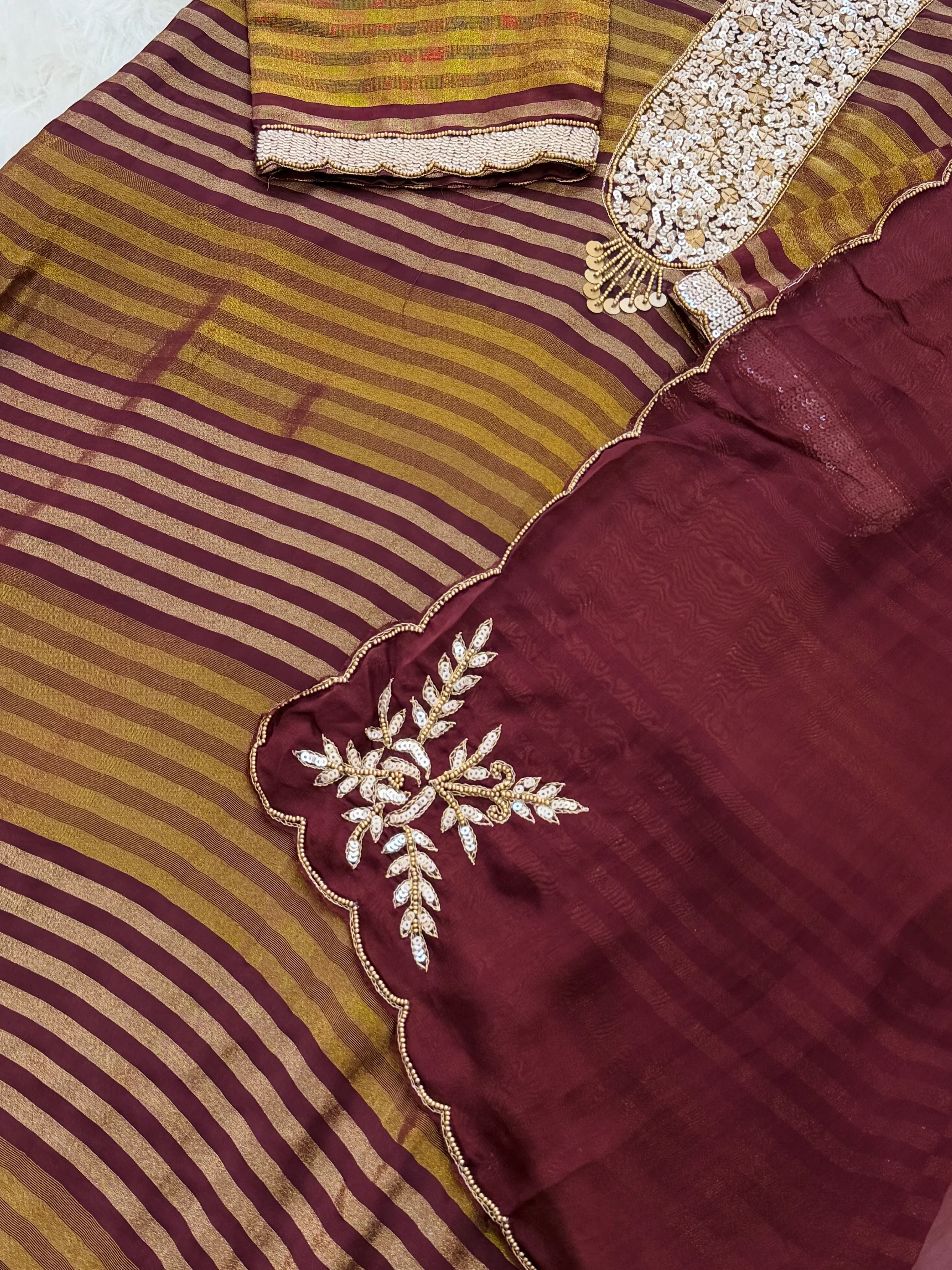 ✨ Premium Tissue Silk Hand Detailed Kurti Set ✨ - Image 8