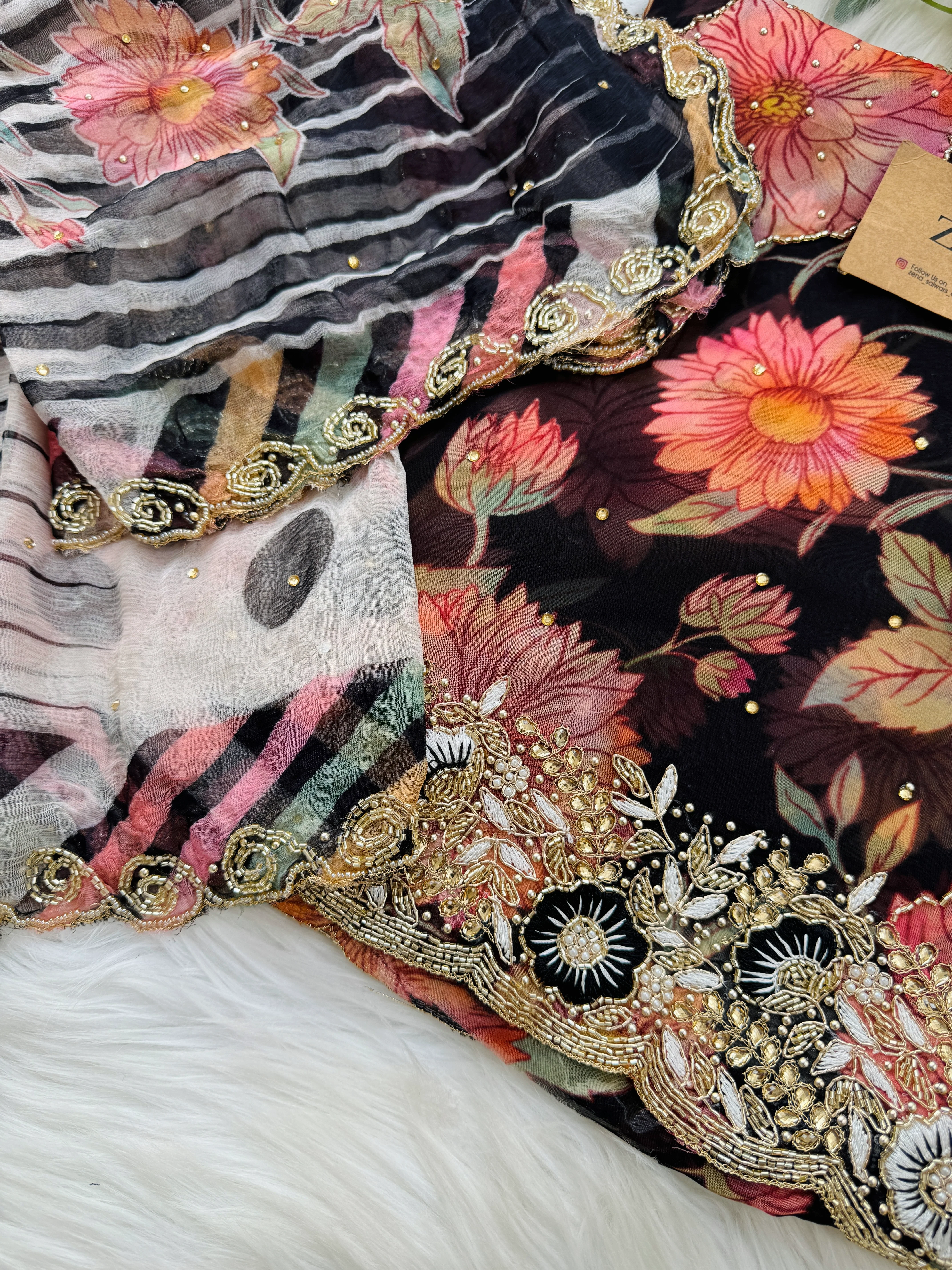 β¨ Premium Viscose Organza Unstitched Suit β¨ - Image 3
