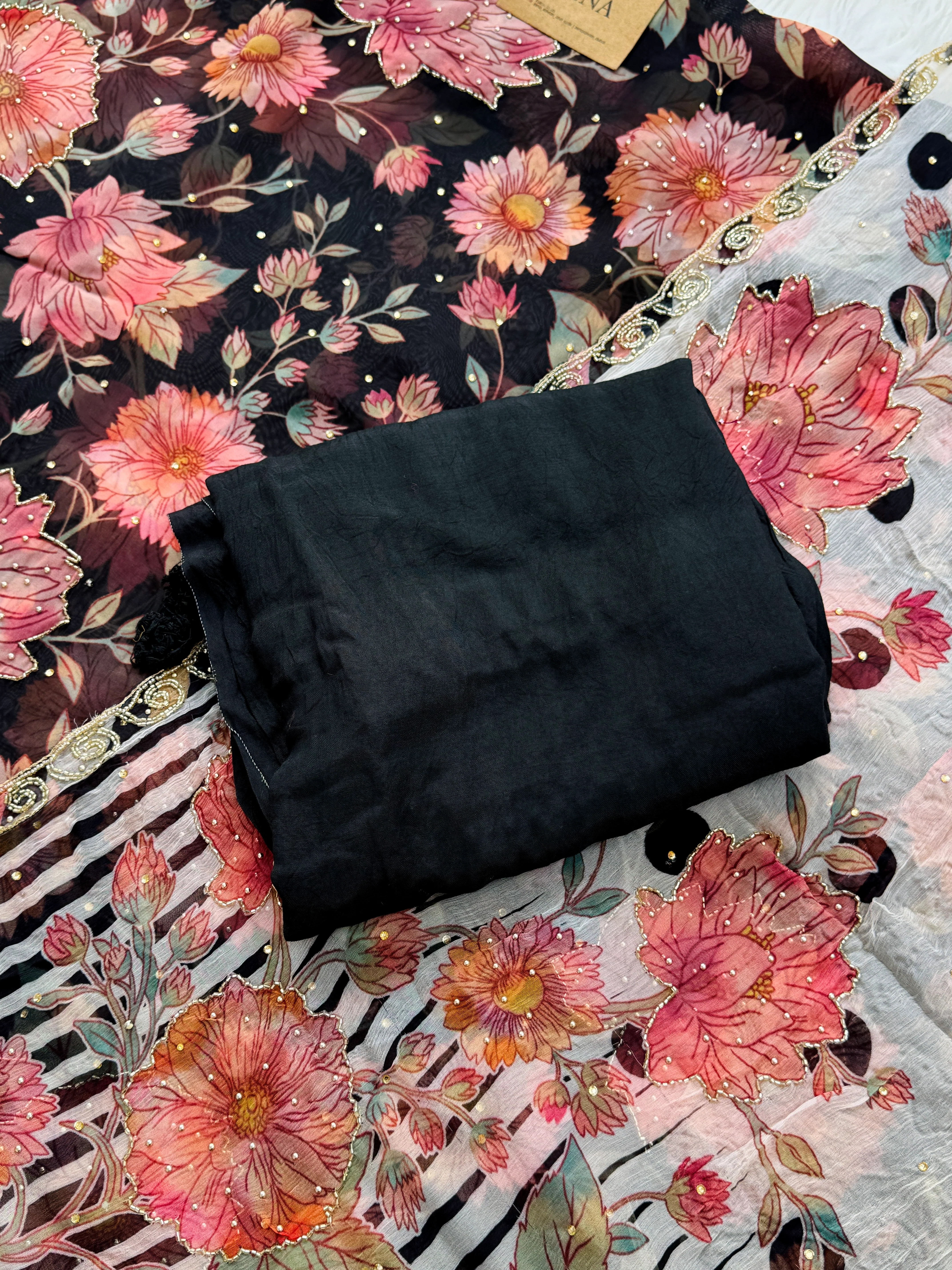 β¨ Premium Viscose Organza Unstitched Suit β¨ - Image 8
