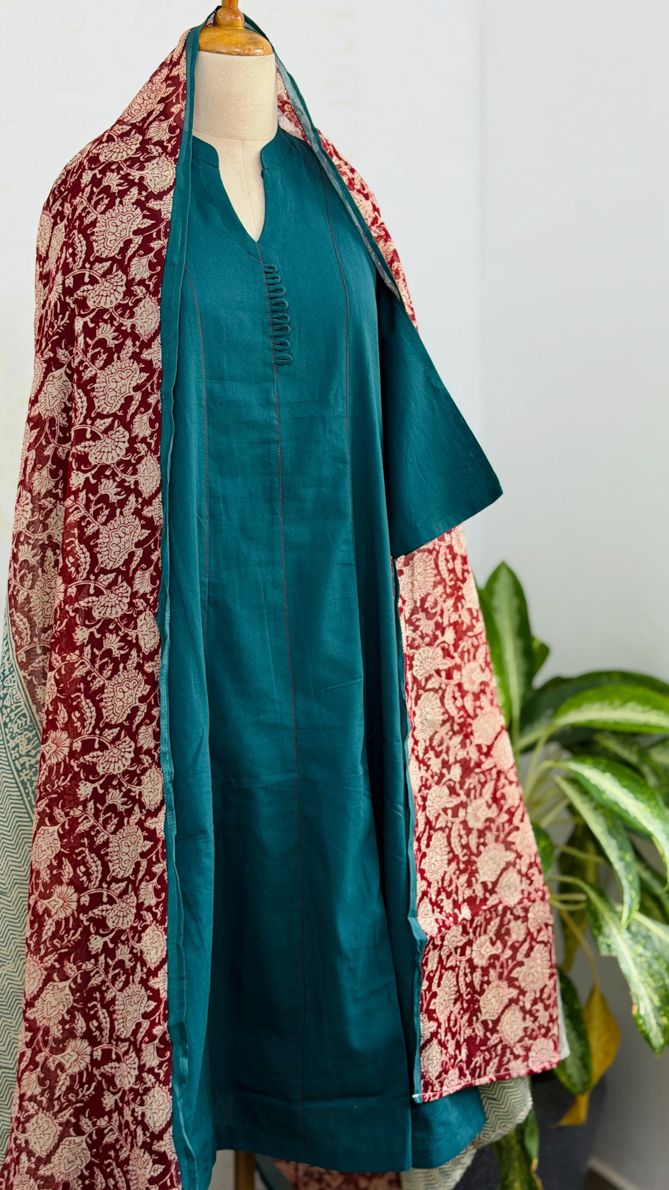 ✨ Pure Cotton A-Line Kurti Set ✨ - Image 2