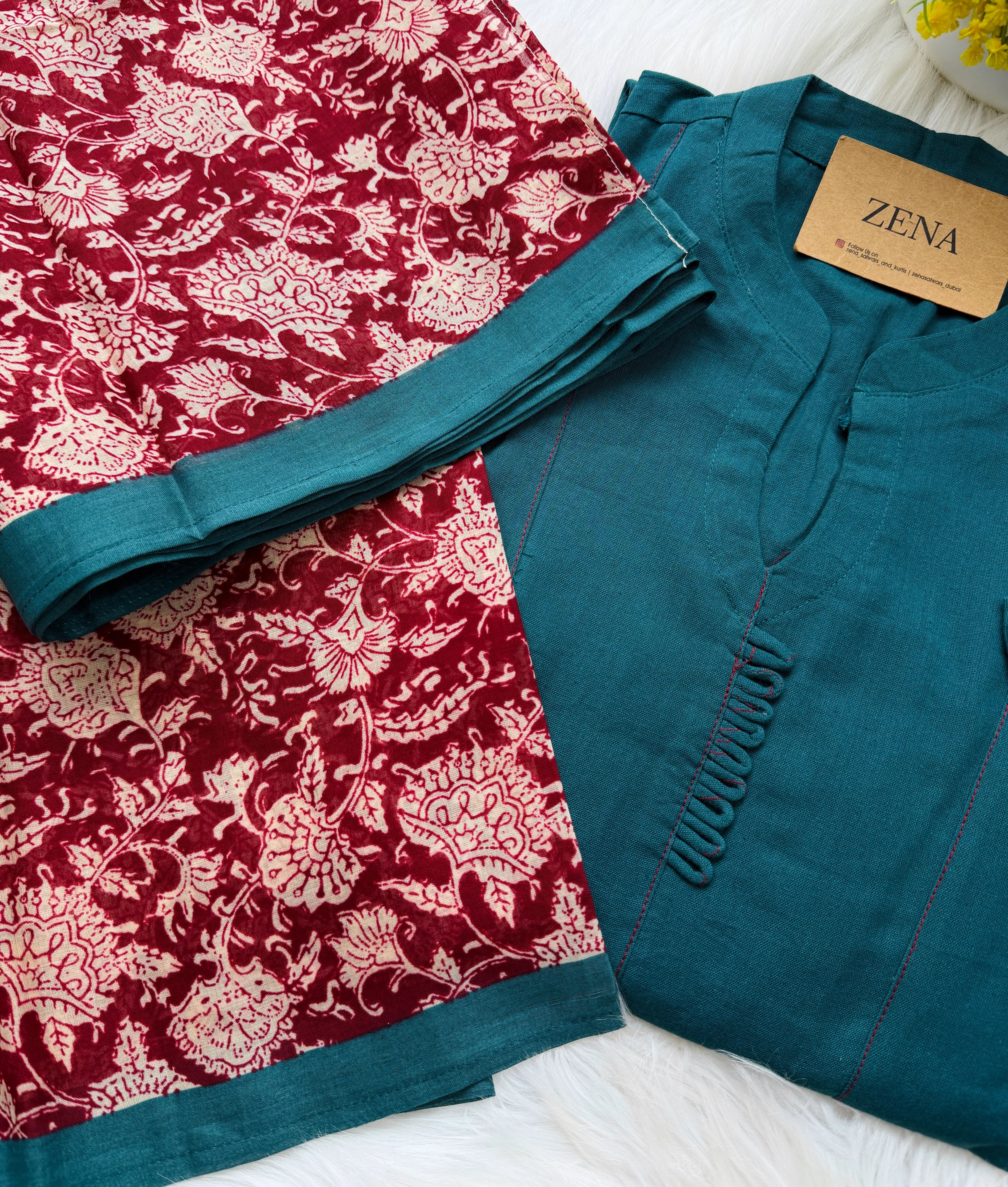 ✨ Pure Cotton A-Line Kurti Set ✨ - Image 3