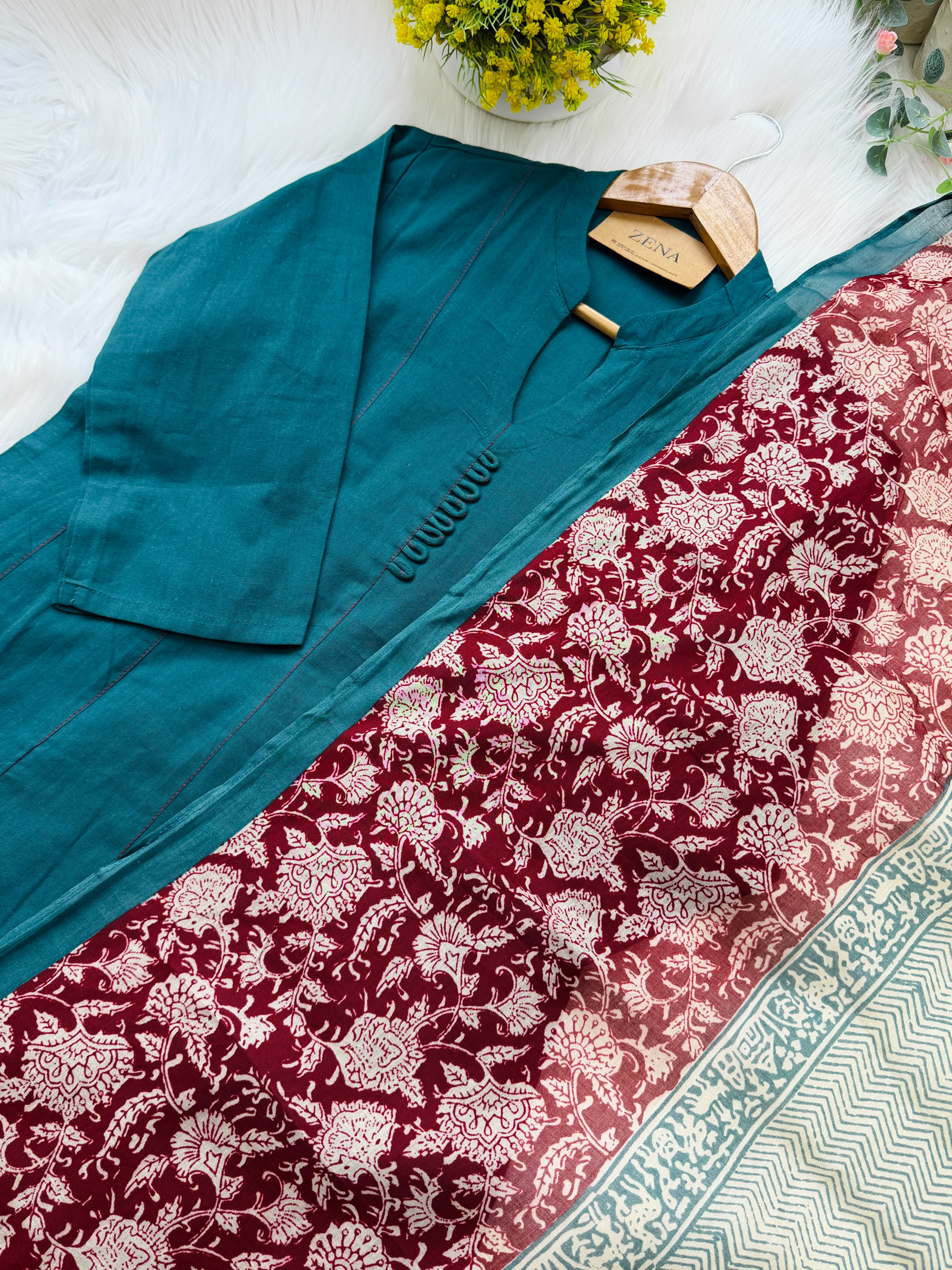 ✨ Pure Cotton A-Line Kurti Set ✨ - Image 4