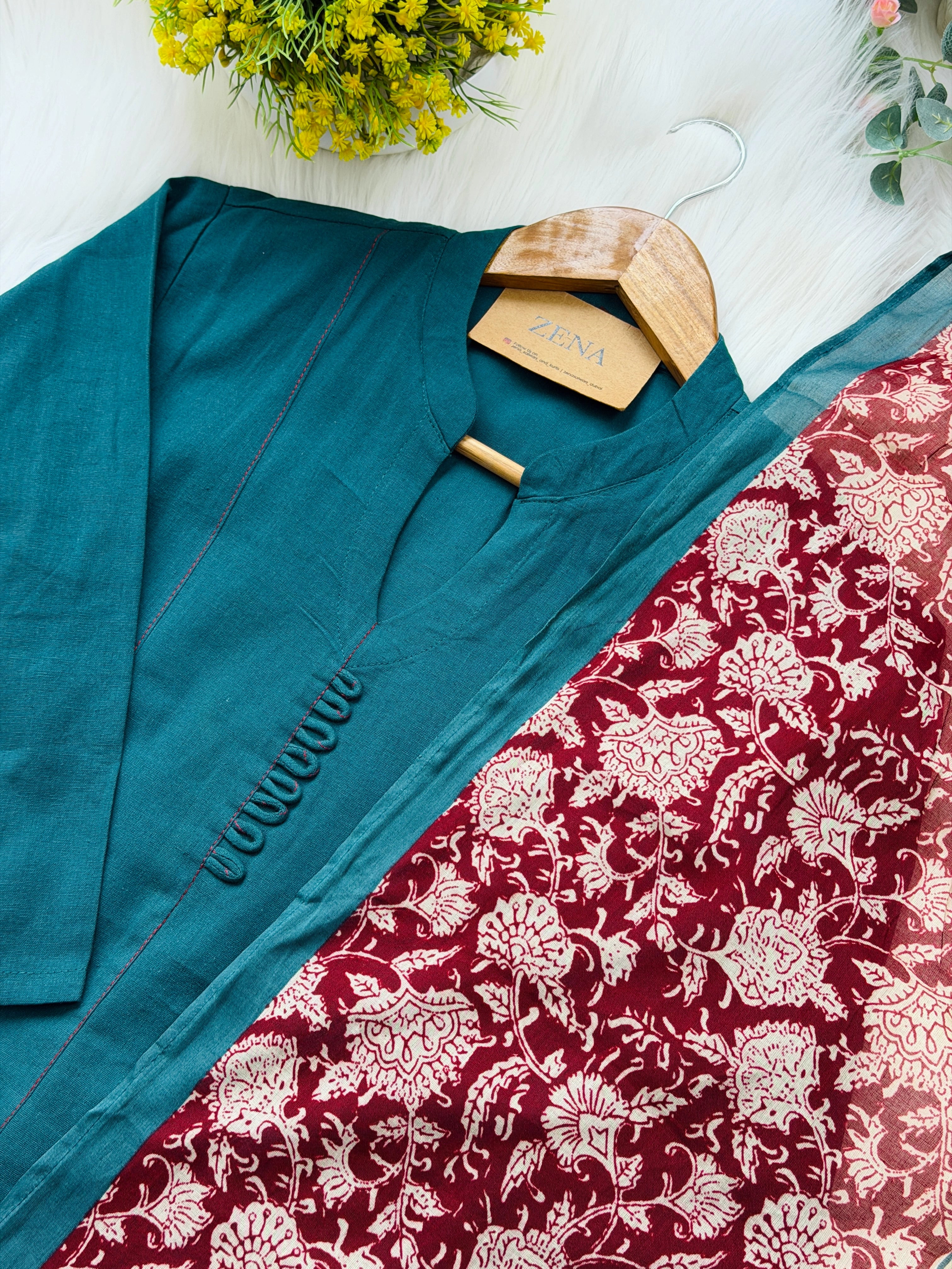 ✨ Pure Cotton A-Line Kurti Set ✨ - Image 5
