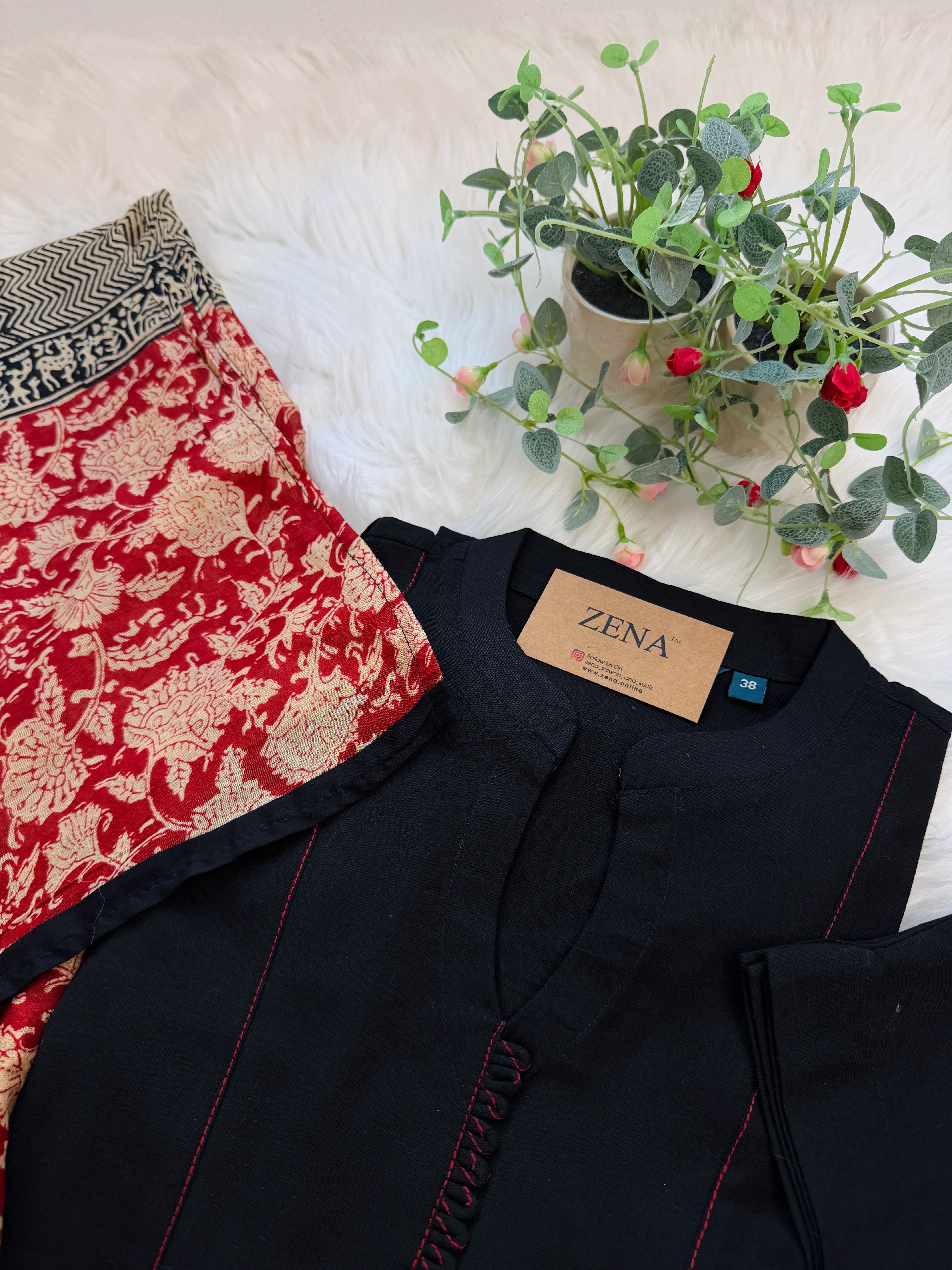 ✨ Pure Cotton A-Line Kurti Set ✨ - Image 3