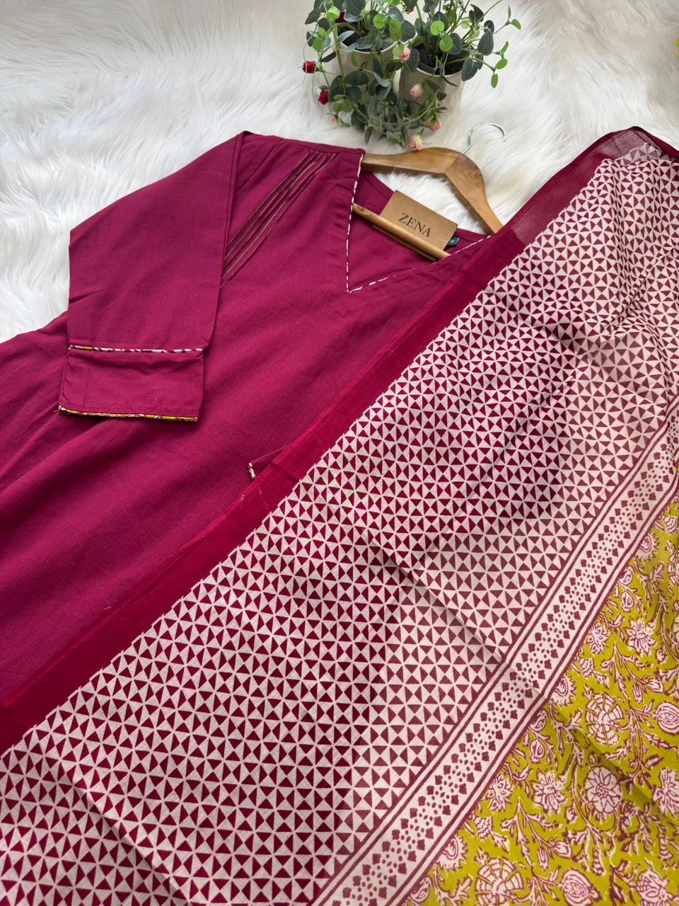 ✨ Pure Cotton A-Line Kurti Set ✨ - Image 4