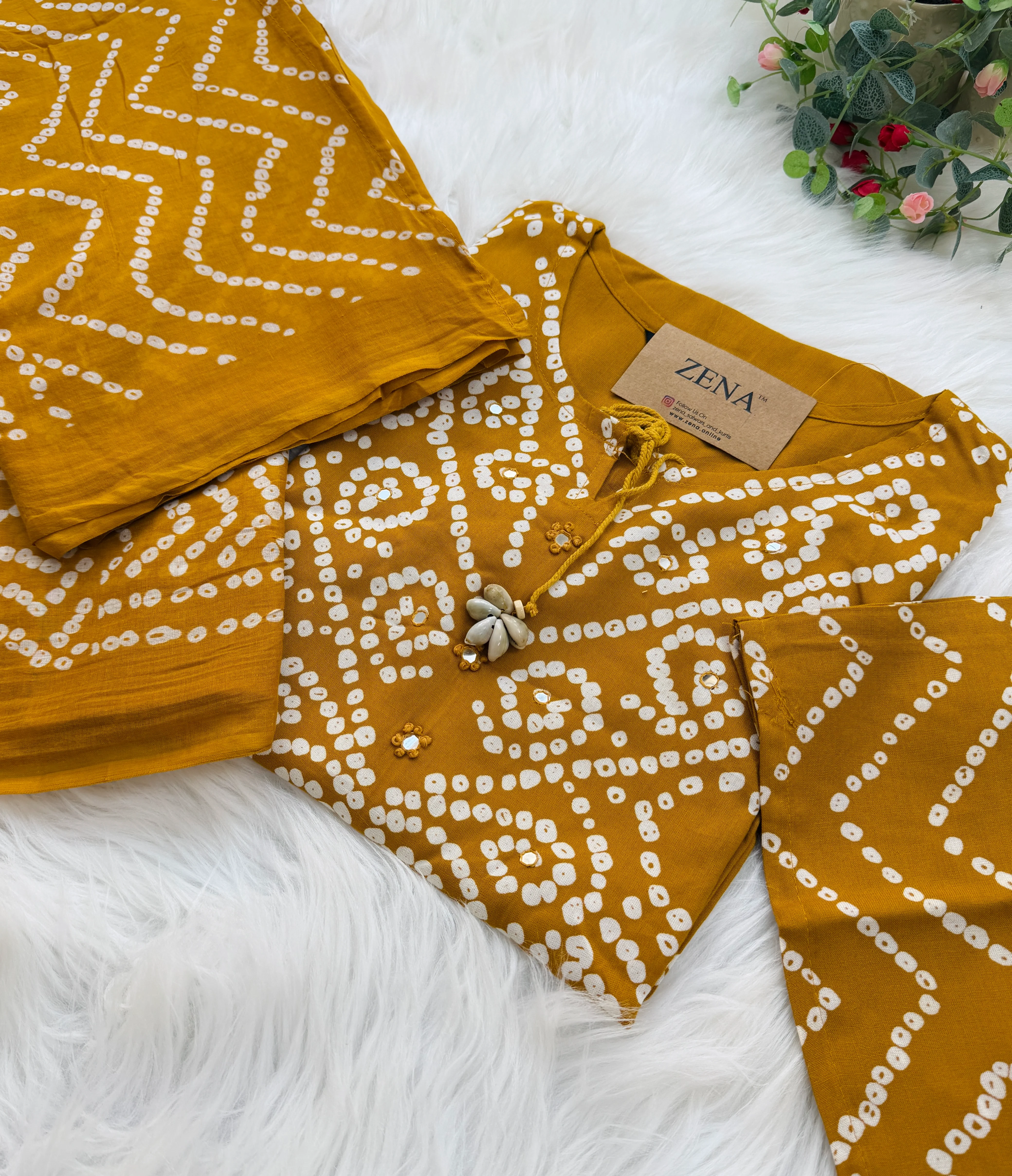 ✨ Pure Cotton A-Line Kurti Set ✨