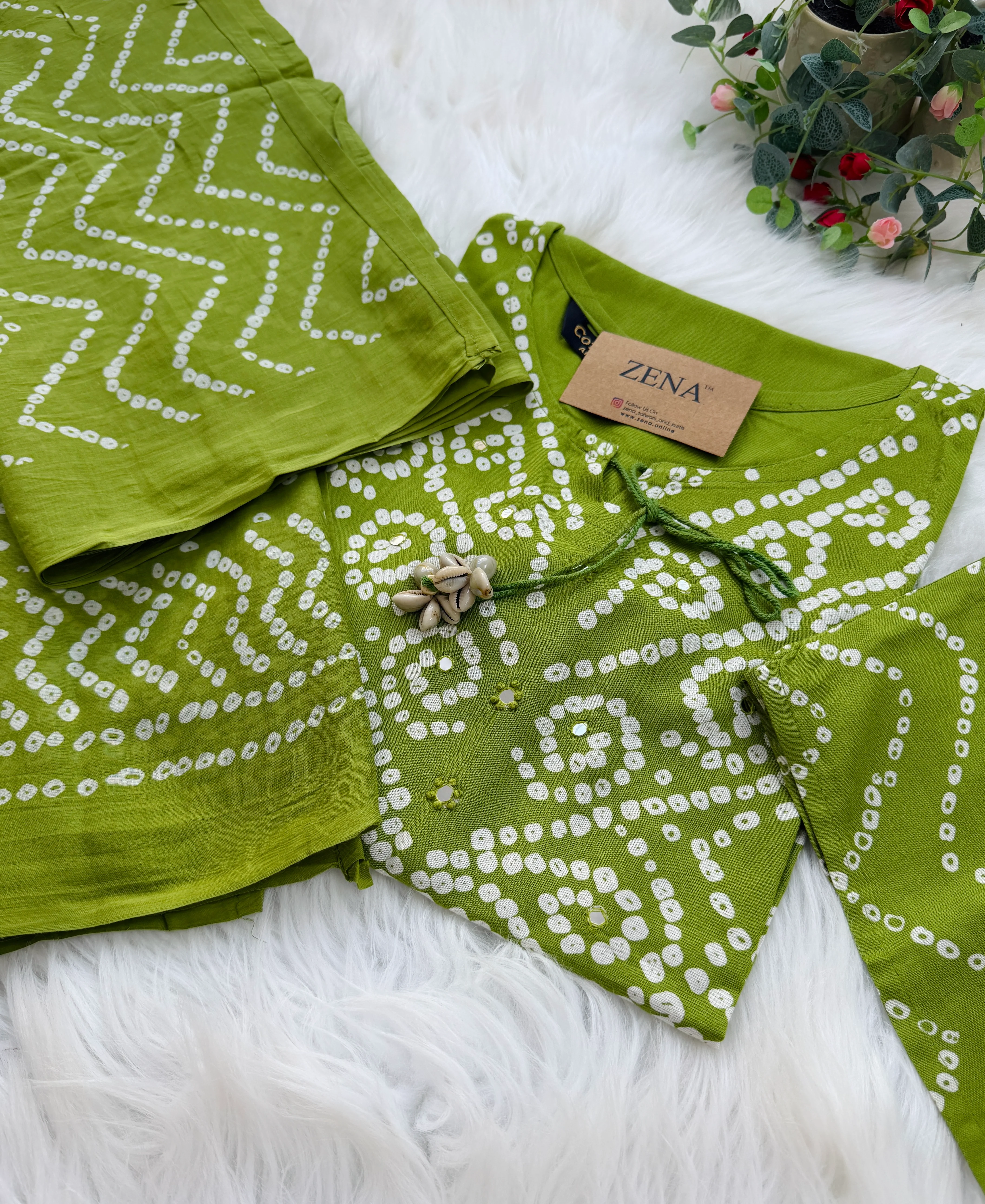 ✨ Pure Cotton A-Line Kurti Set ✨
