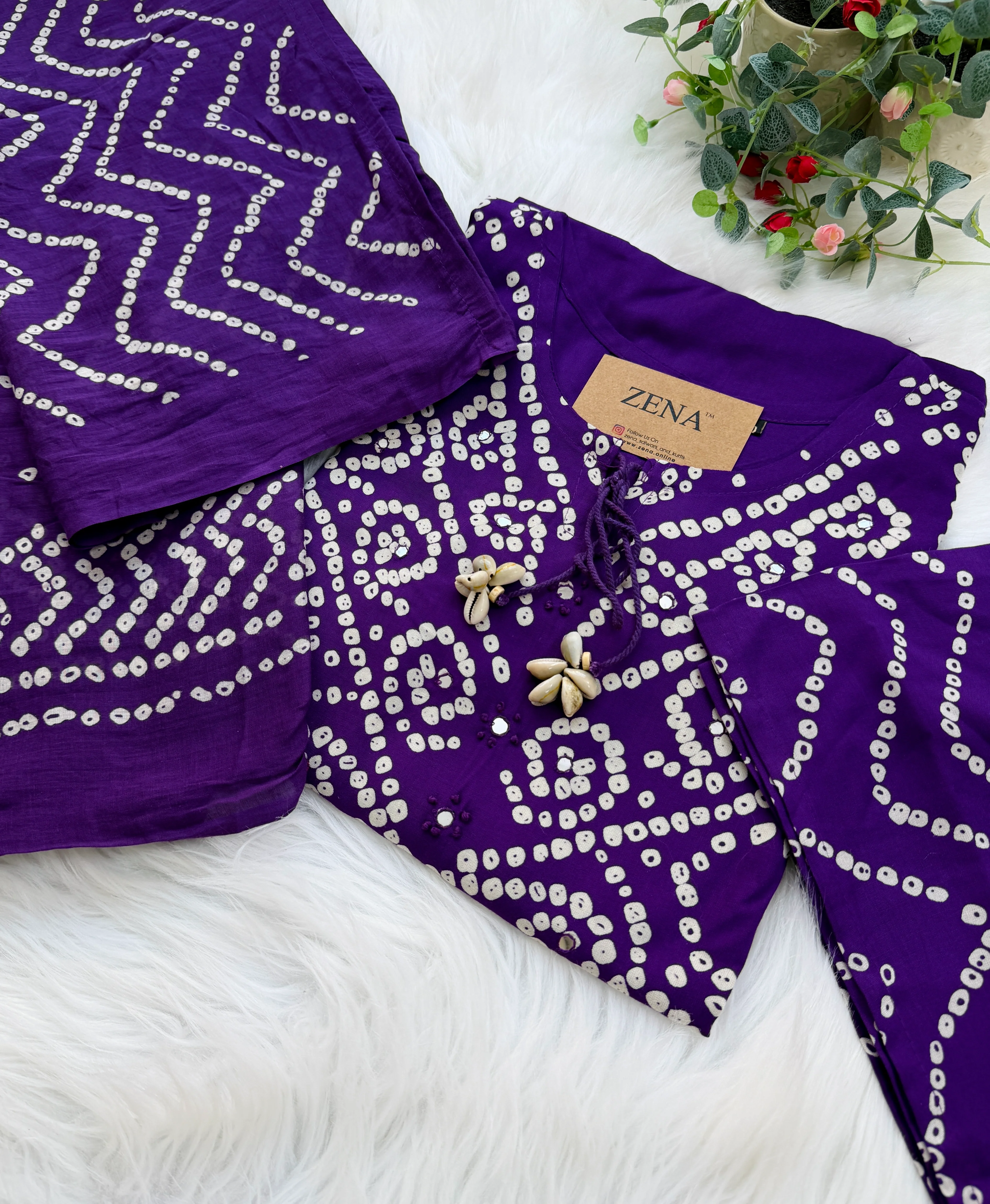 ✨ Pure Cotton A-Line Kurti Set ✨