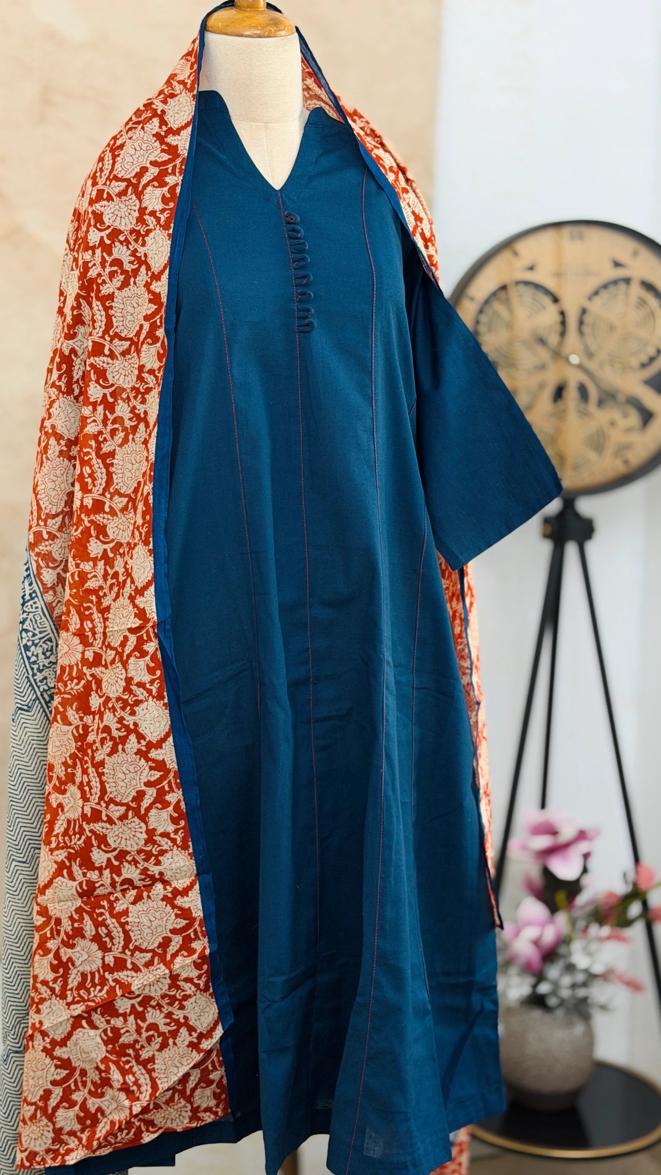 ✨ Pure Cotton A-Line Kurti Set ✨ - Image 2