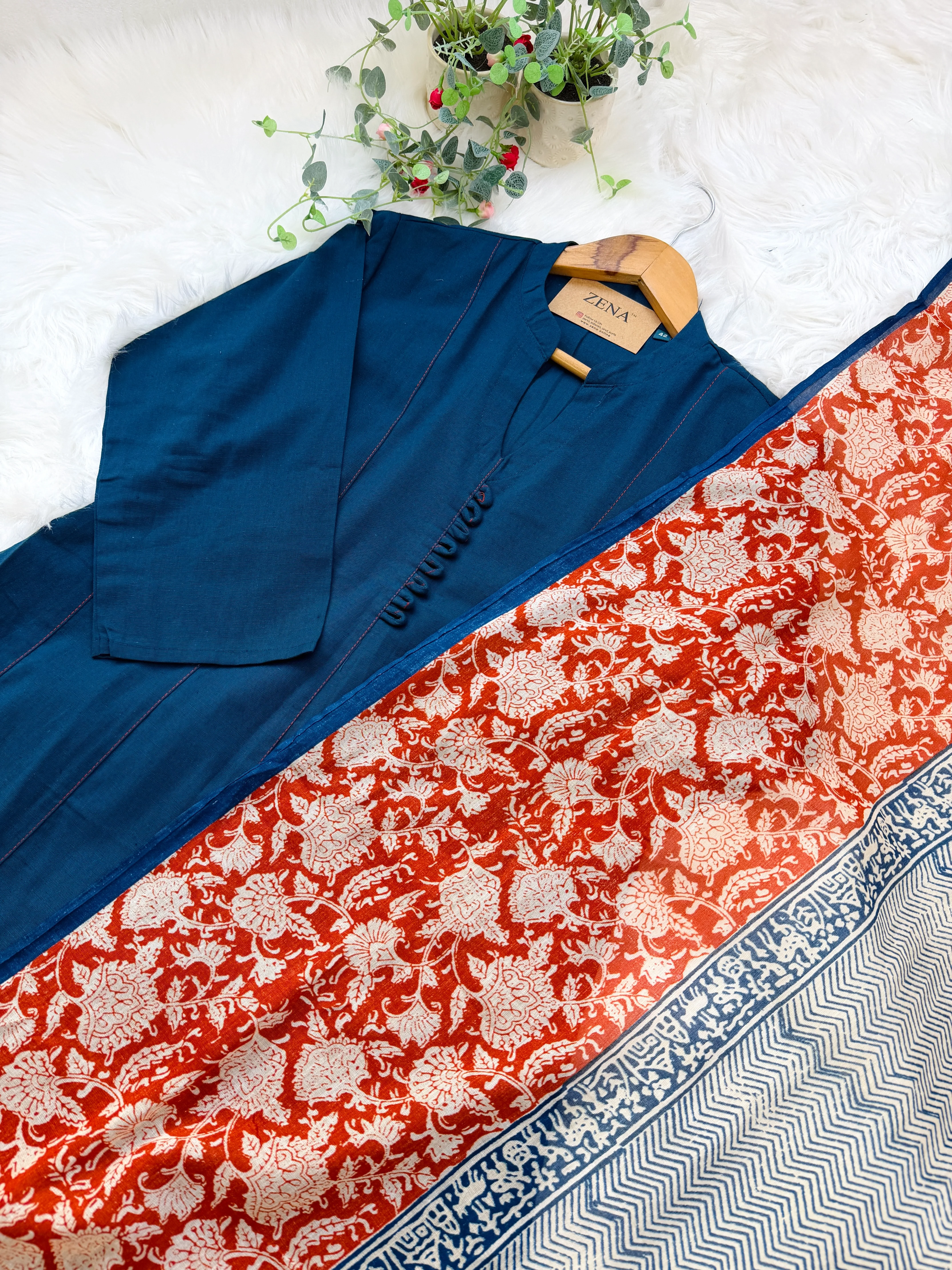 ✨ Pure Cotton A-Line Kurti Set ✨ - Image 4