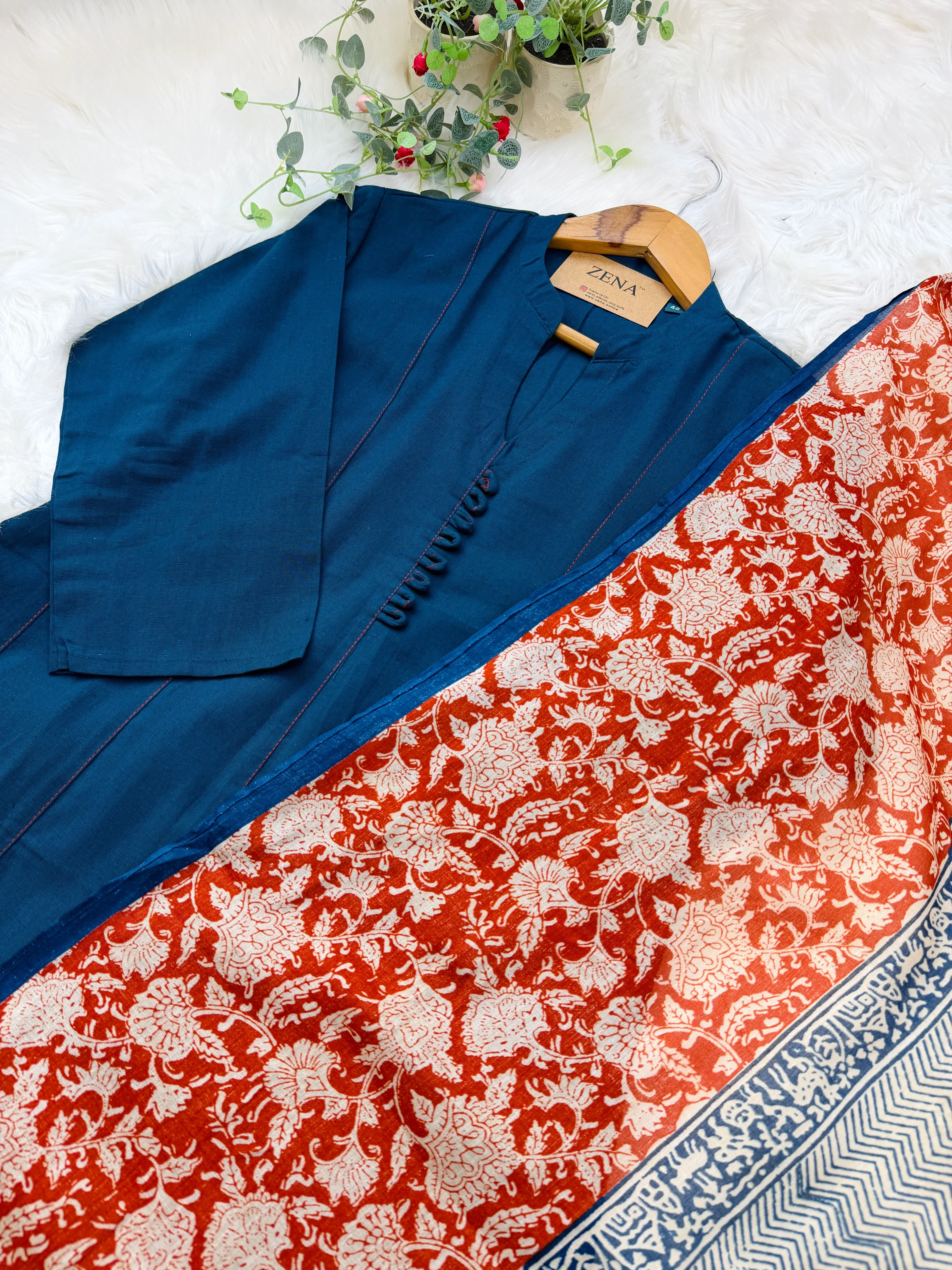 ✨ Pure Cotton A-Line Kurti Set ✨ - Image 6