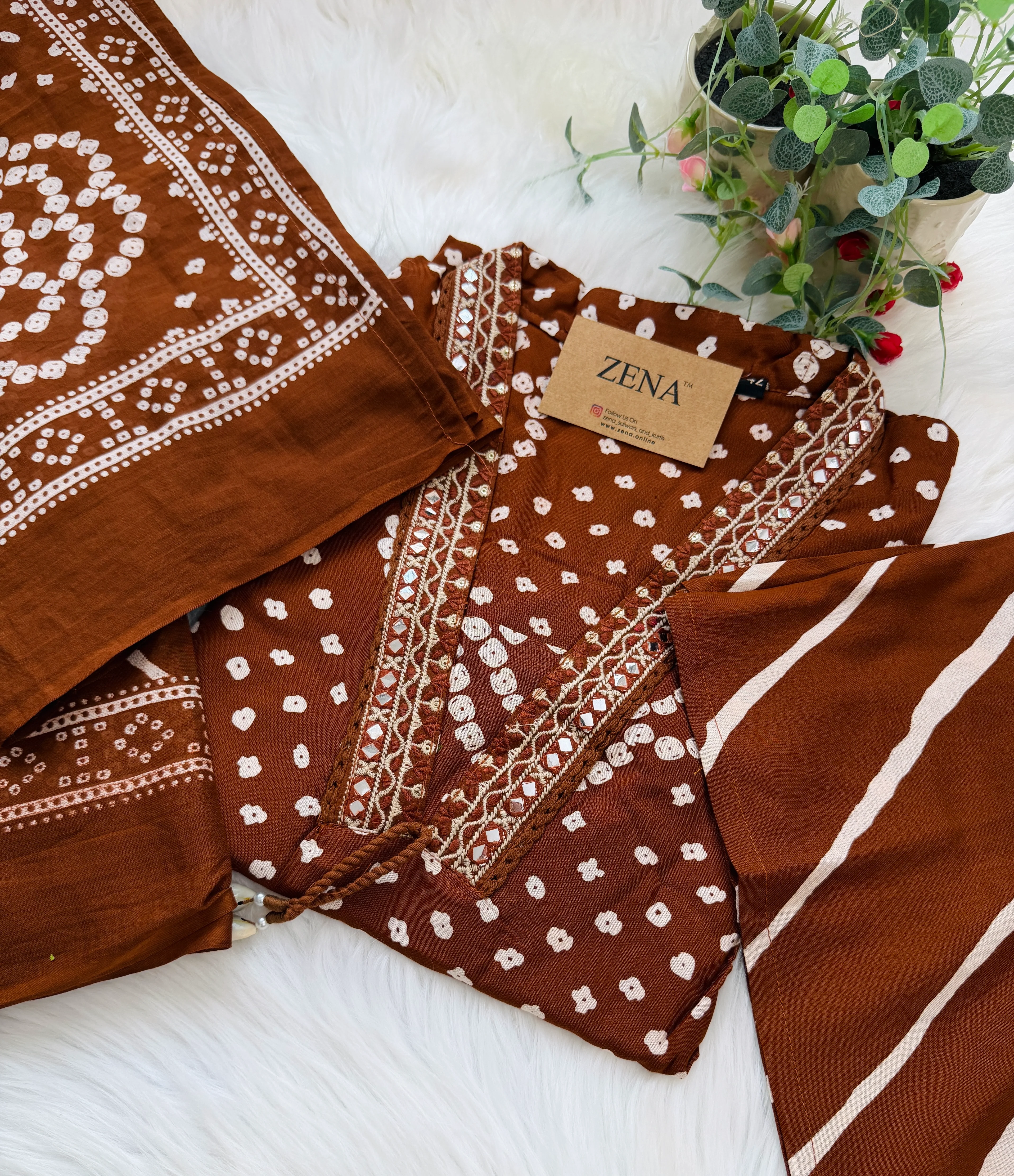 ✨ Pure Cotton A-Line Kurti Set ✨