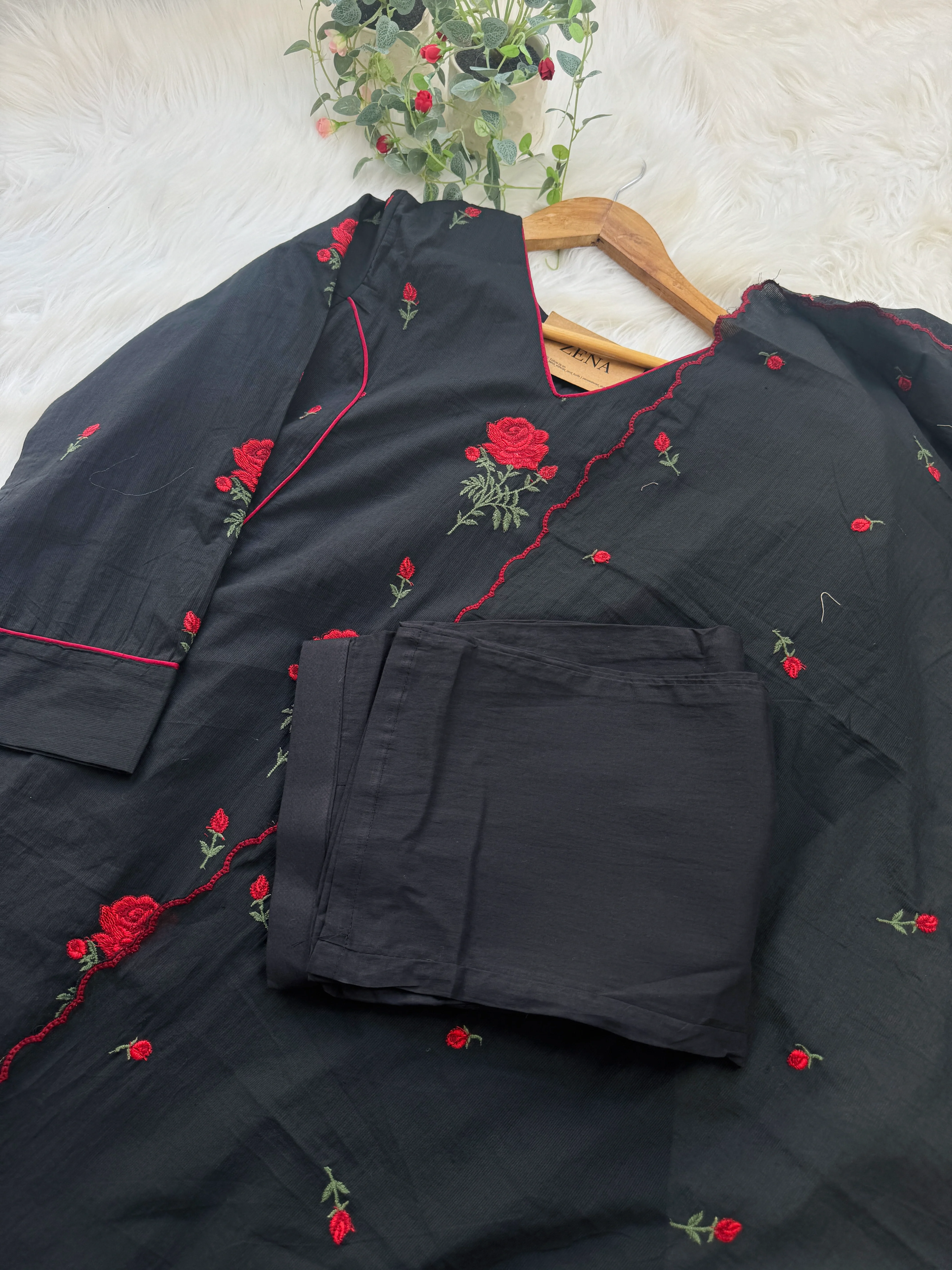 β¨ Pure Cotton Embroidered Anarkali Set β¨ - Image 5