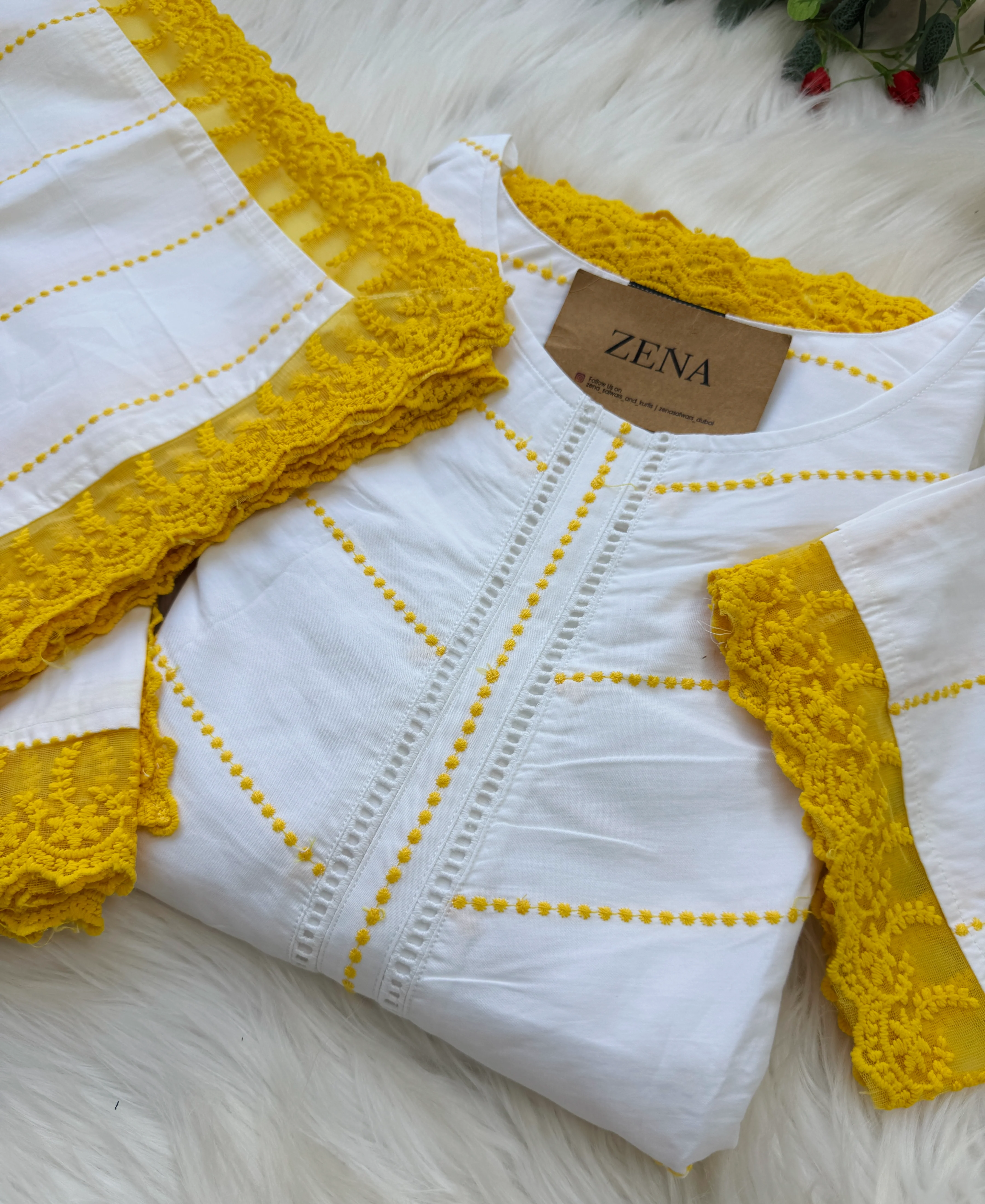 β¨ Pure Cotton Embroidered Anarkali Set β¨