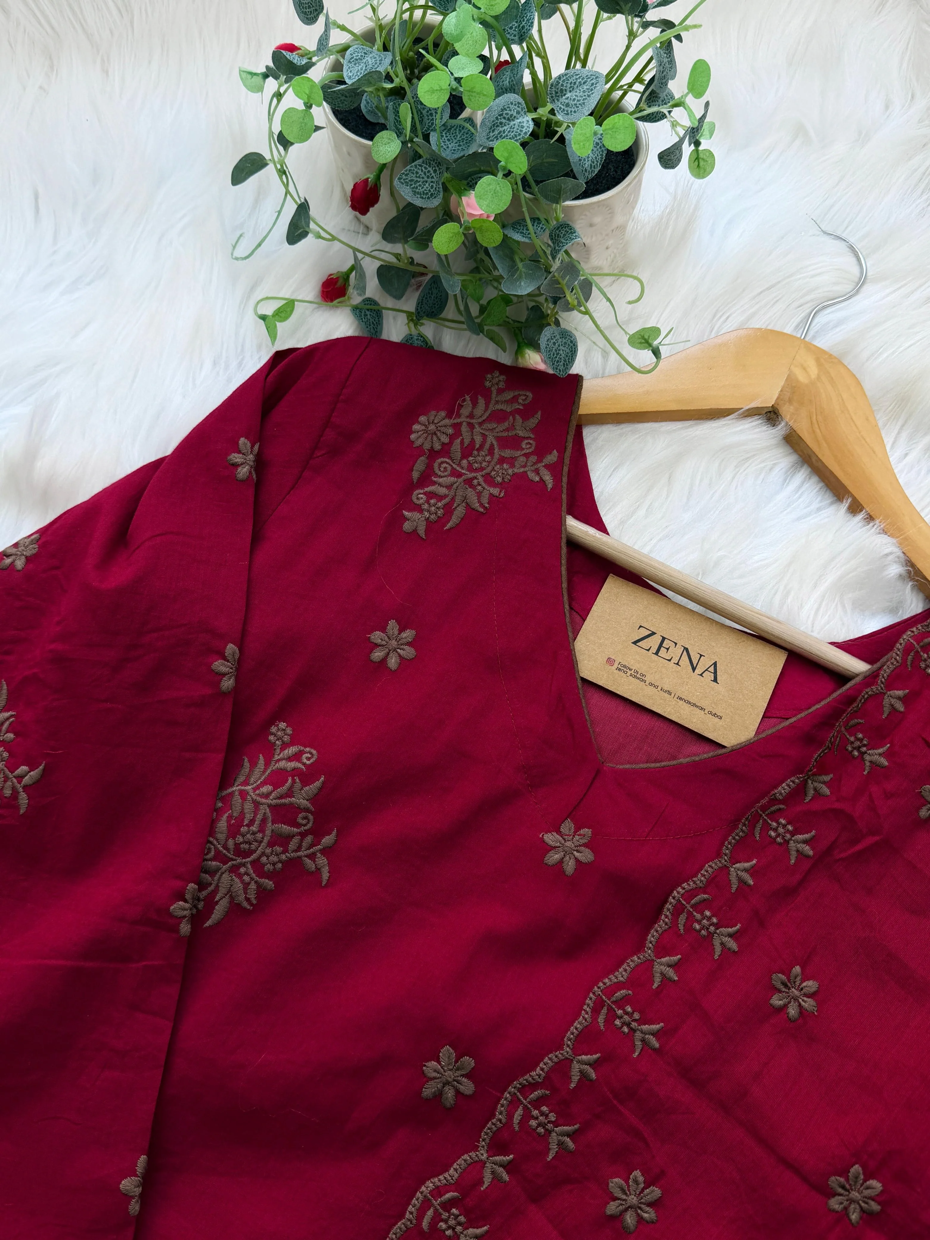 ✨ Pure Cotton Embroidered Anarkali Set ✨ - Image 8