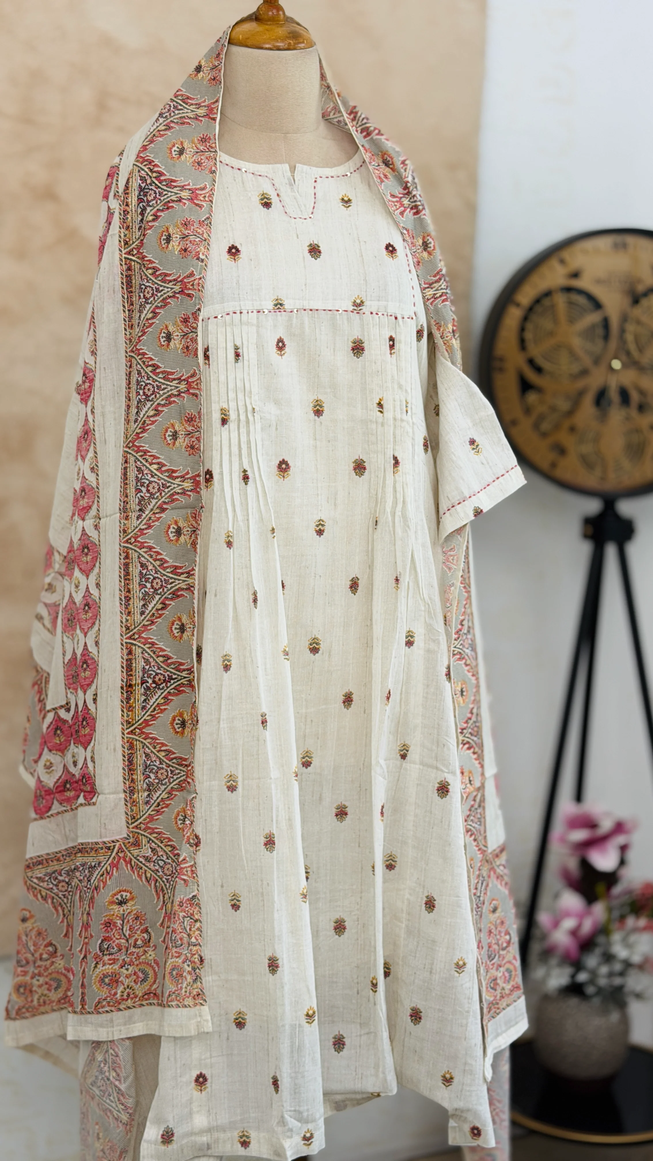 ✨ Pure Cotton Embroidered Anarkali Set ✨ - Image 2