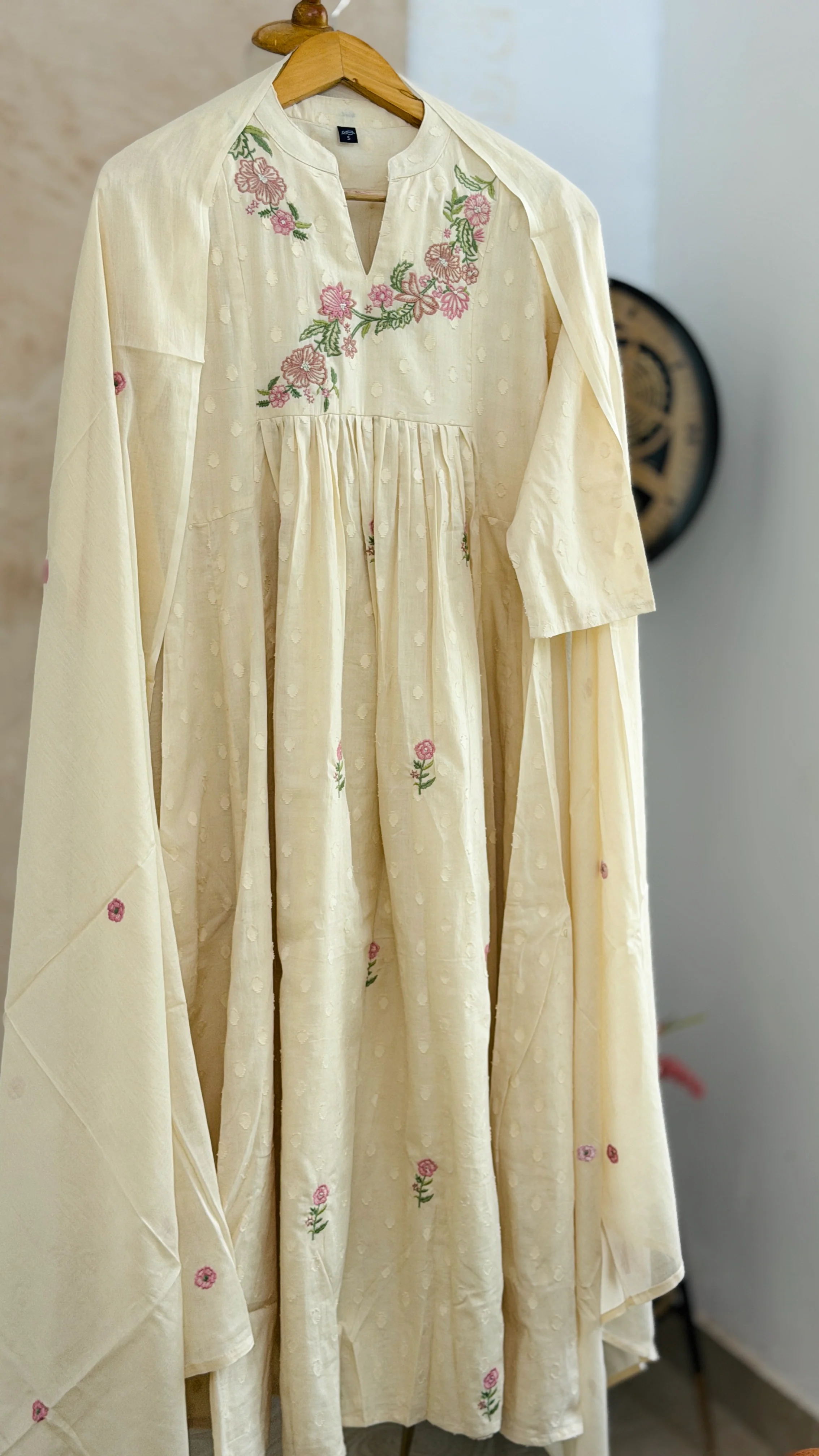 ✨ Pure Cotton Embroidered Anarkali Set ✨ - Image 2