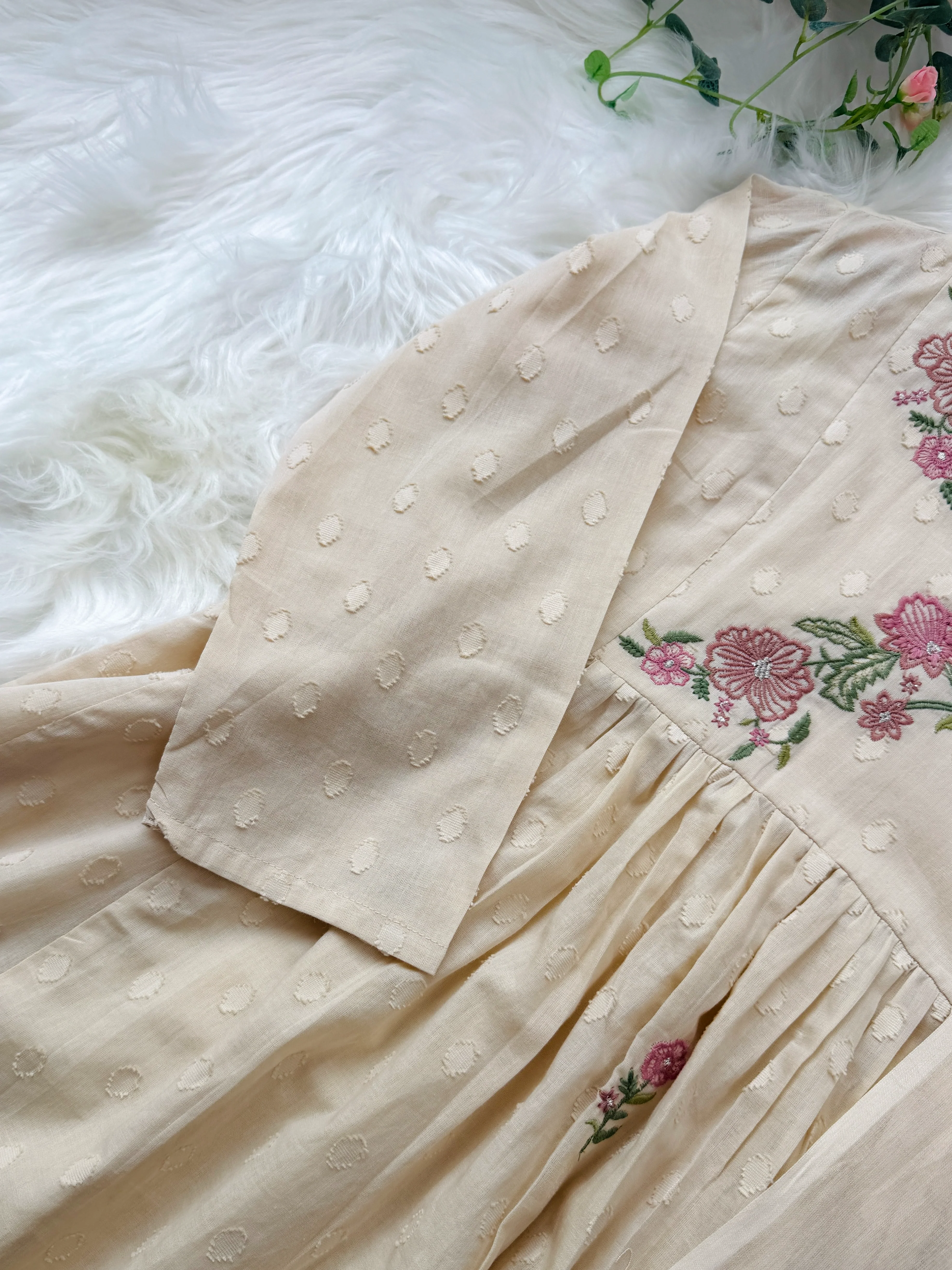 ✨ Pure Cotton Embroidered Anarkali Set ✨ - Image 6