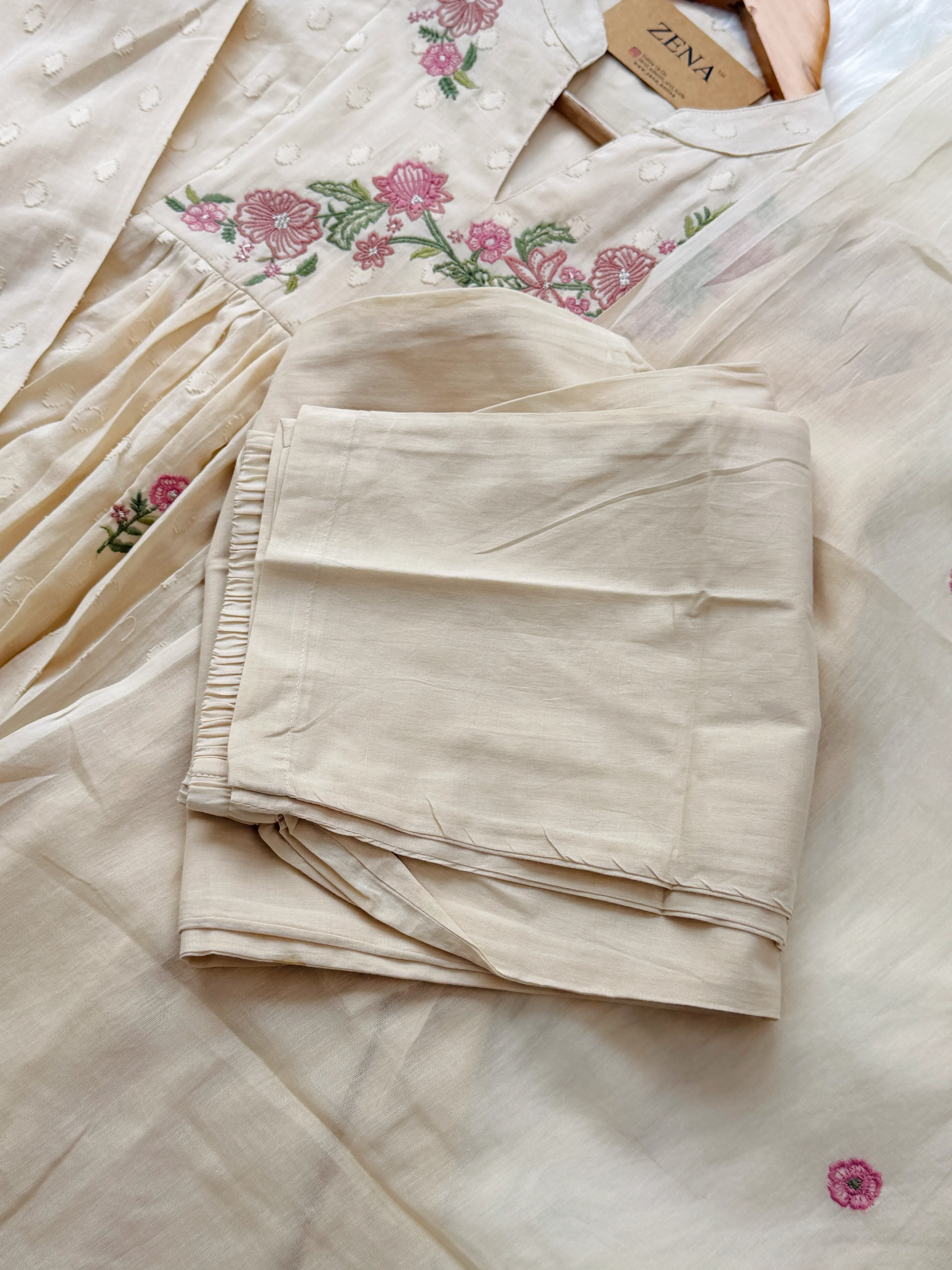 ✨ Pure Cotton Embroidered Anarkali Set ✨ - Image 8