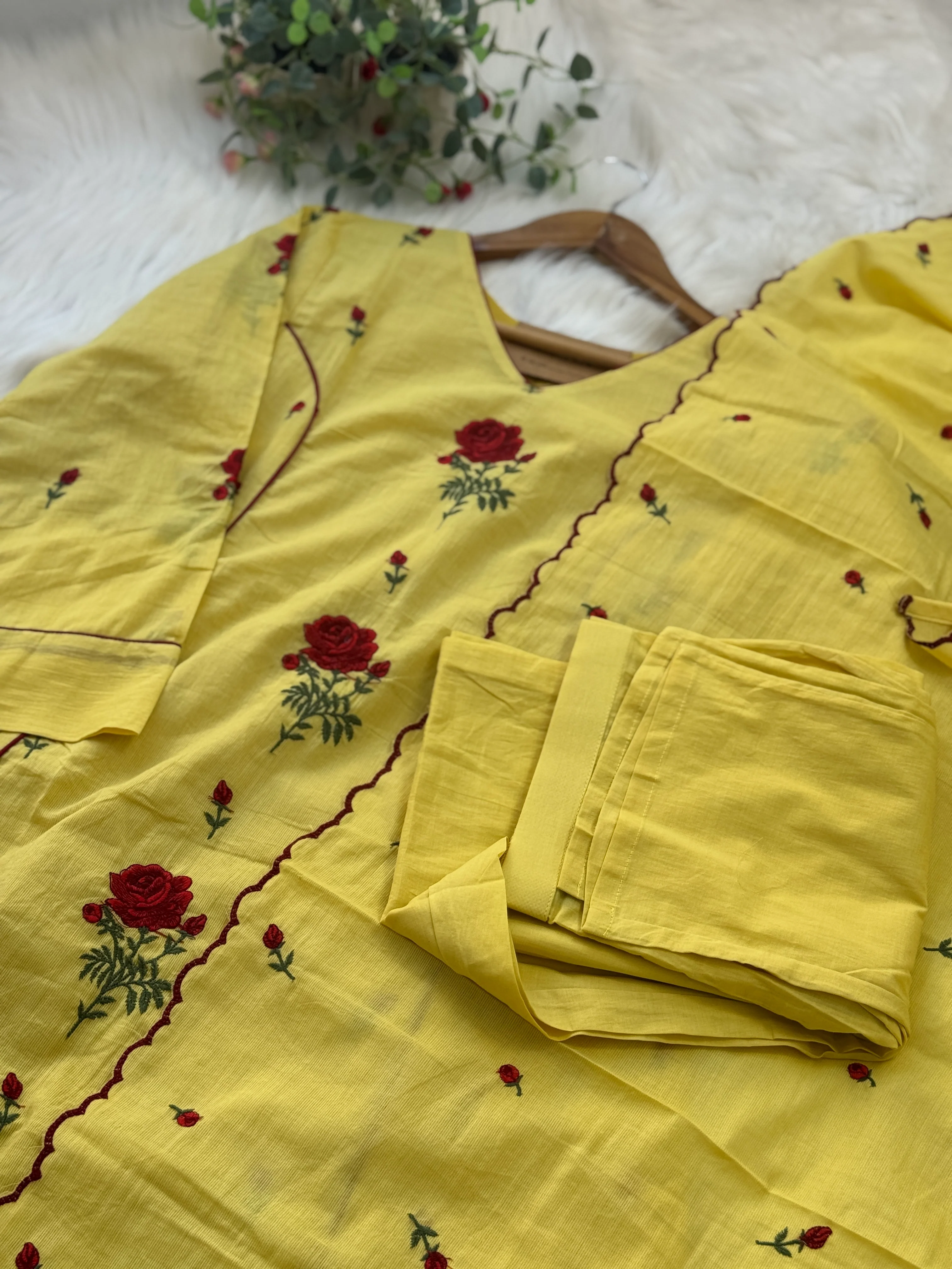 β¨ Pure Cotton Embroidered Anarkali Set β¨ - Image 6