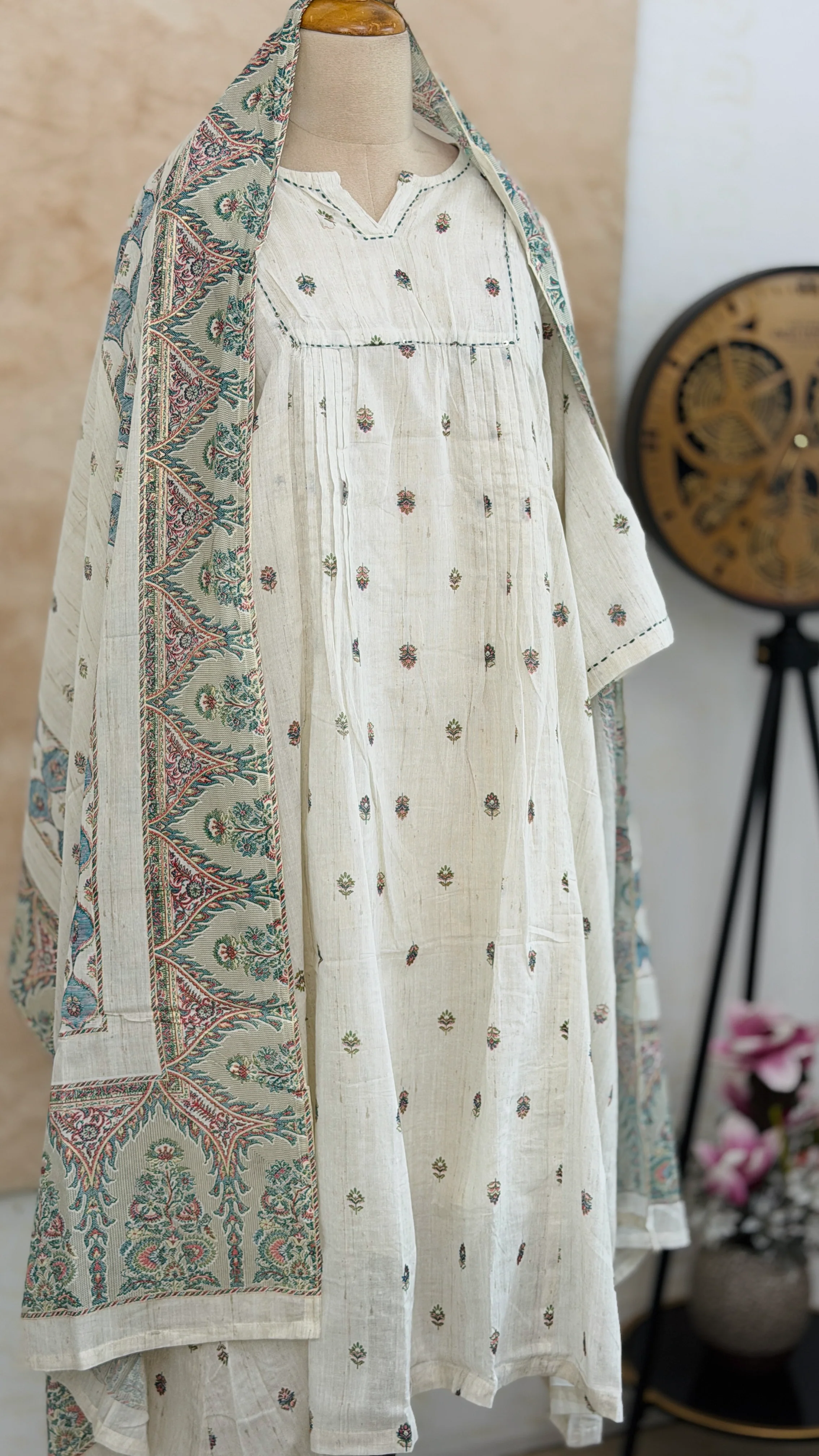 ✨ Pure Cotton Embroidered Anarkali Set ✨ - Image 2
