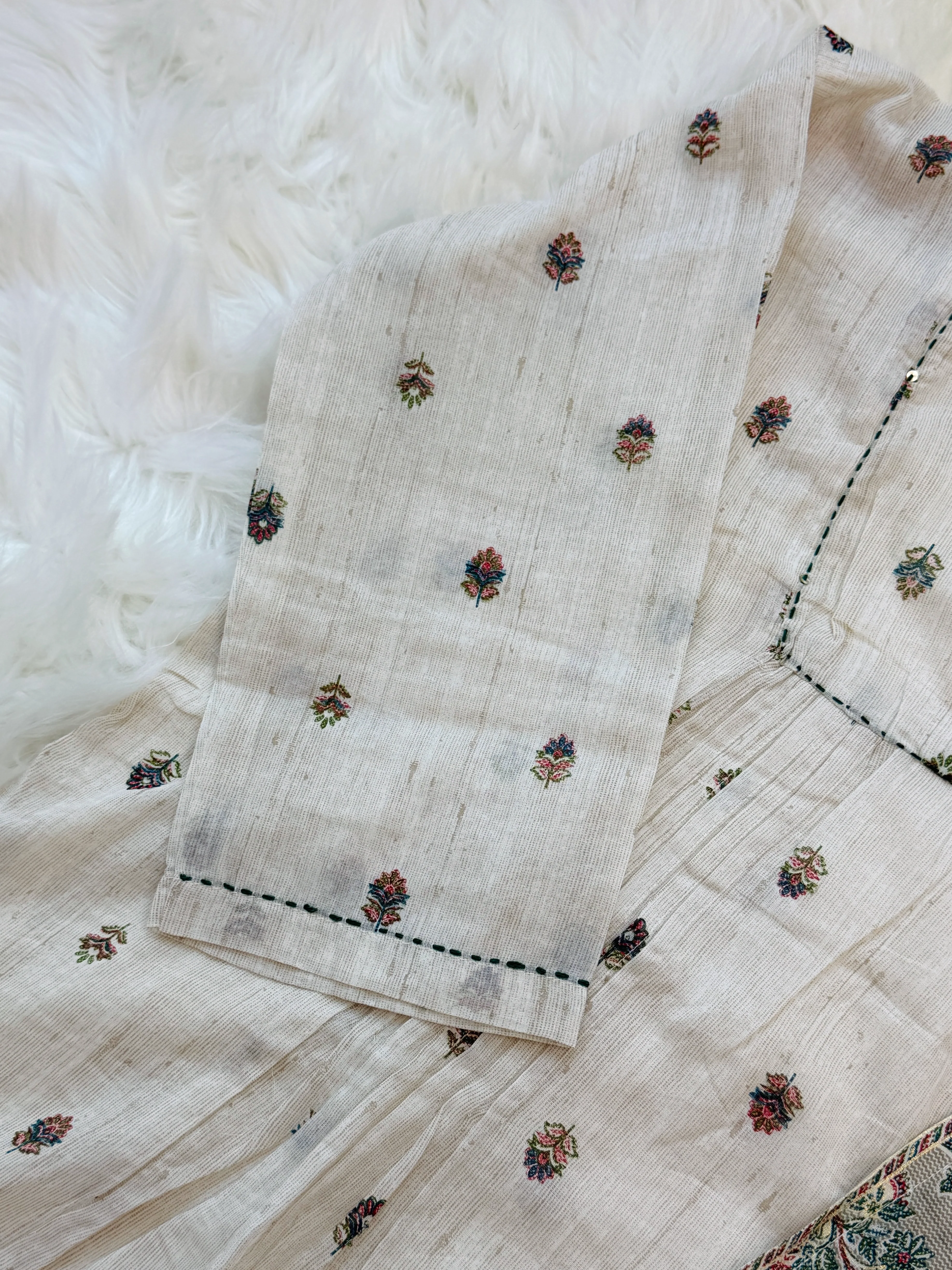 ✨ Pure Cotton Embroidered Anarkali Set ✨ - Image 6