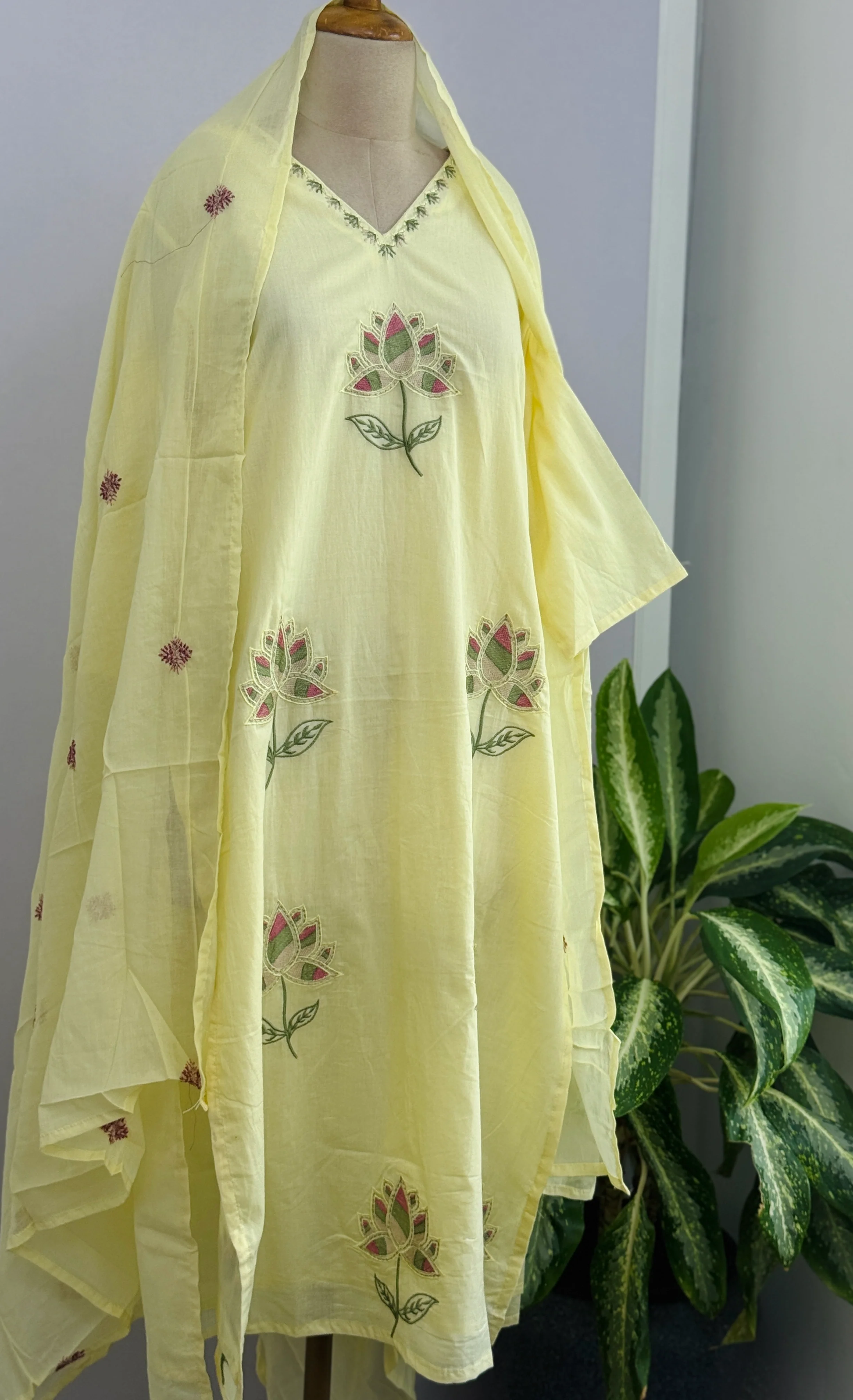 ✨ Pure Cotton Embroidered Kurti Set ✨ - Image 3