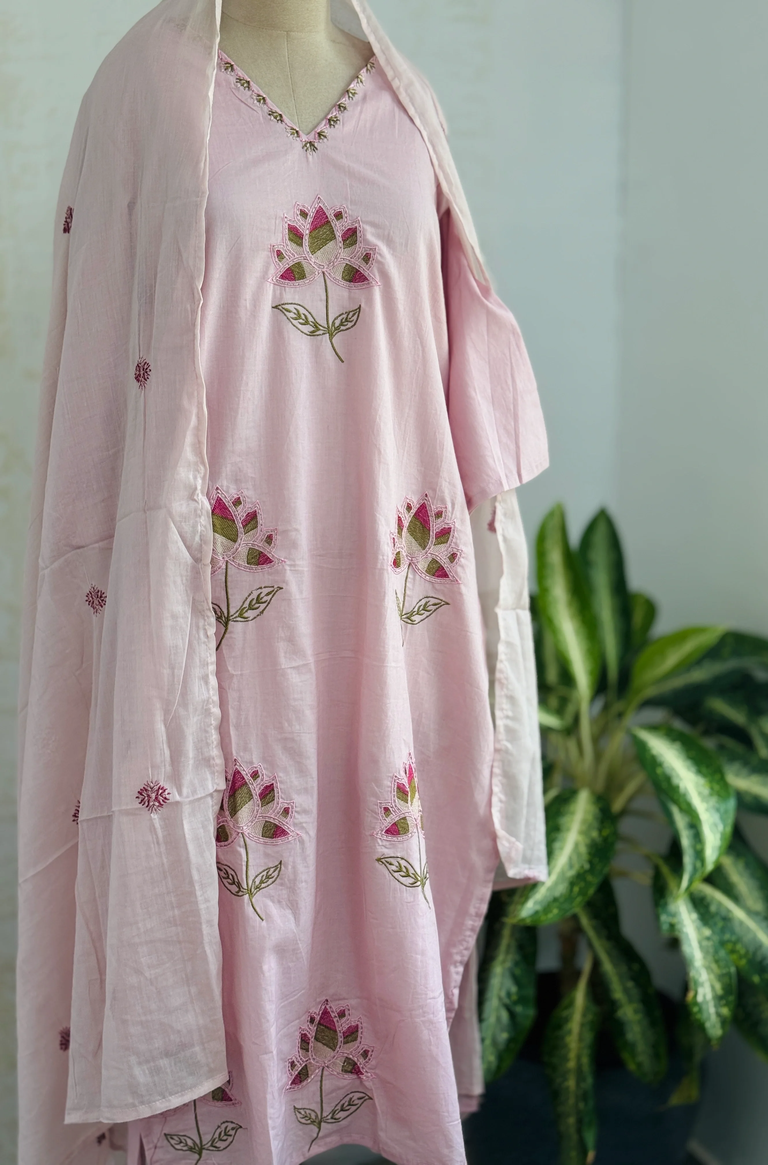 ✨ Pure Cotton Embroidered Kurti Set ✨ - Image 2