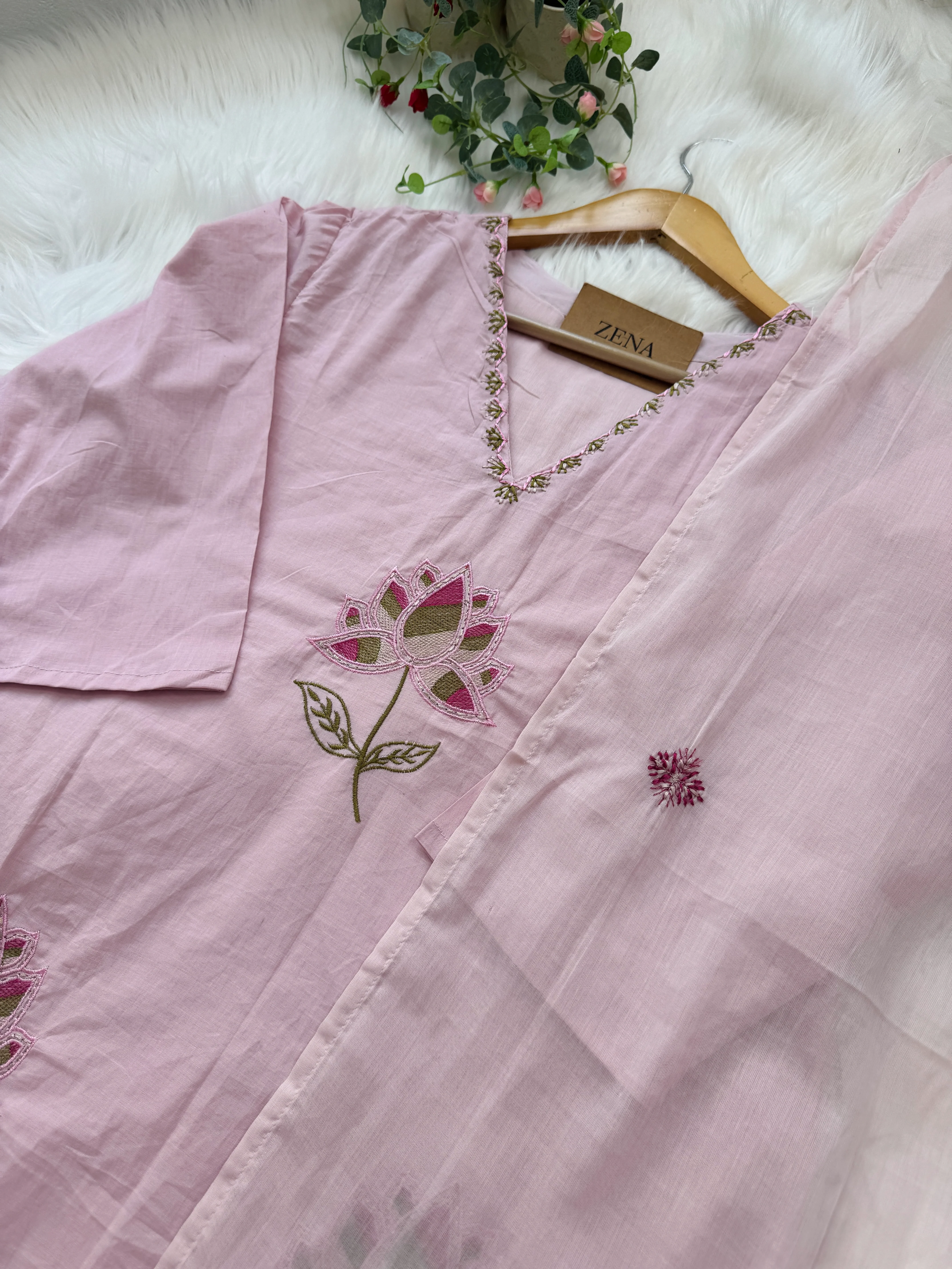 ✨ Pure Cotton Embroidered Kurti Set ✨ - Image 5