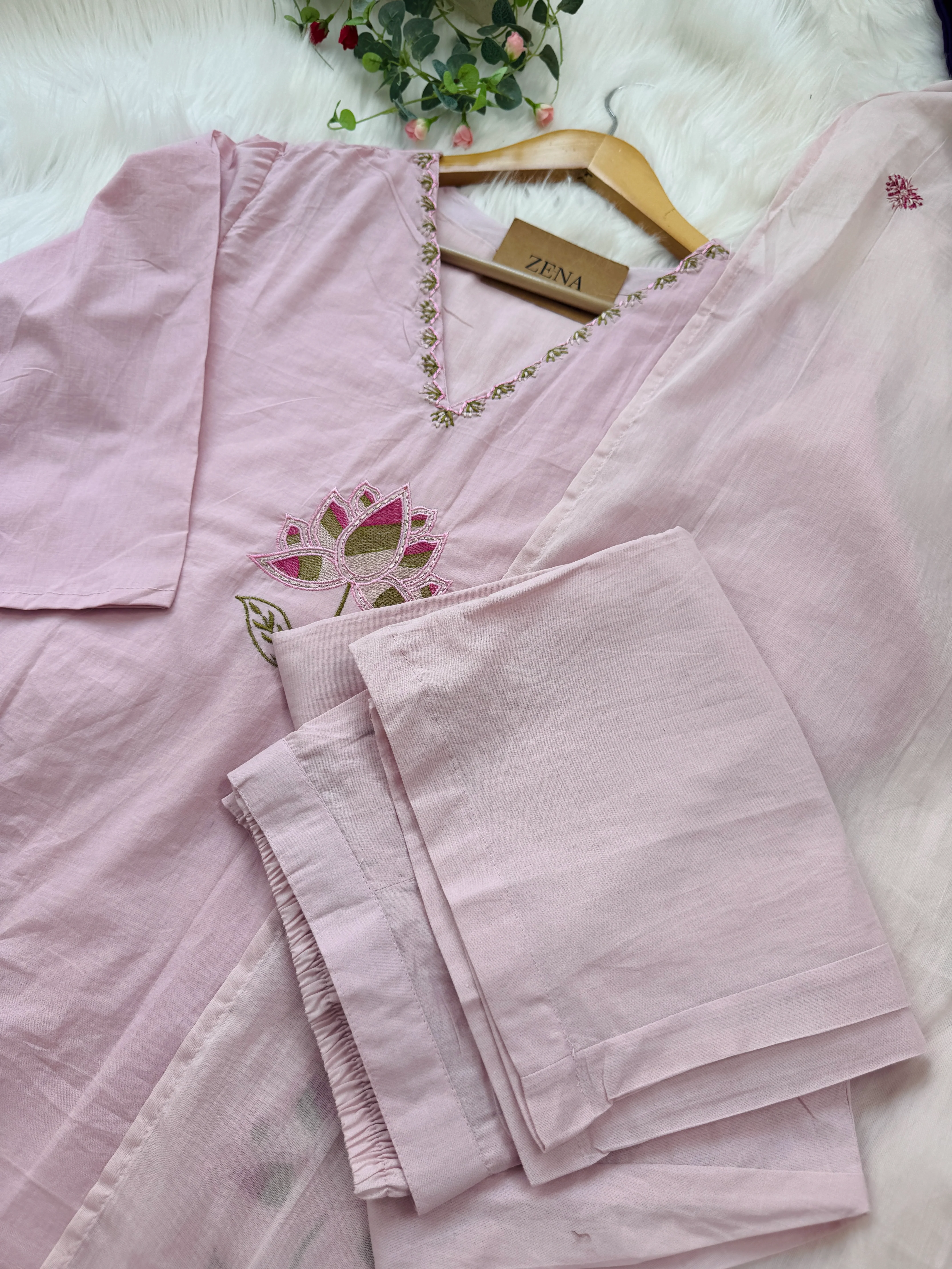 ✨ Pure Cotton Embroidered Kurti Set ✨ - Image 6