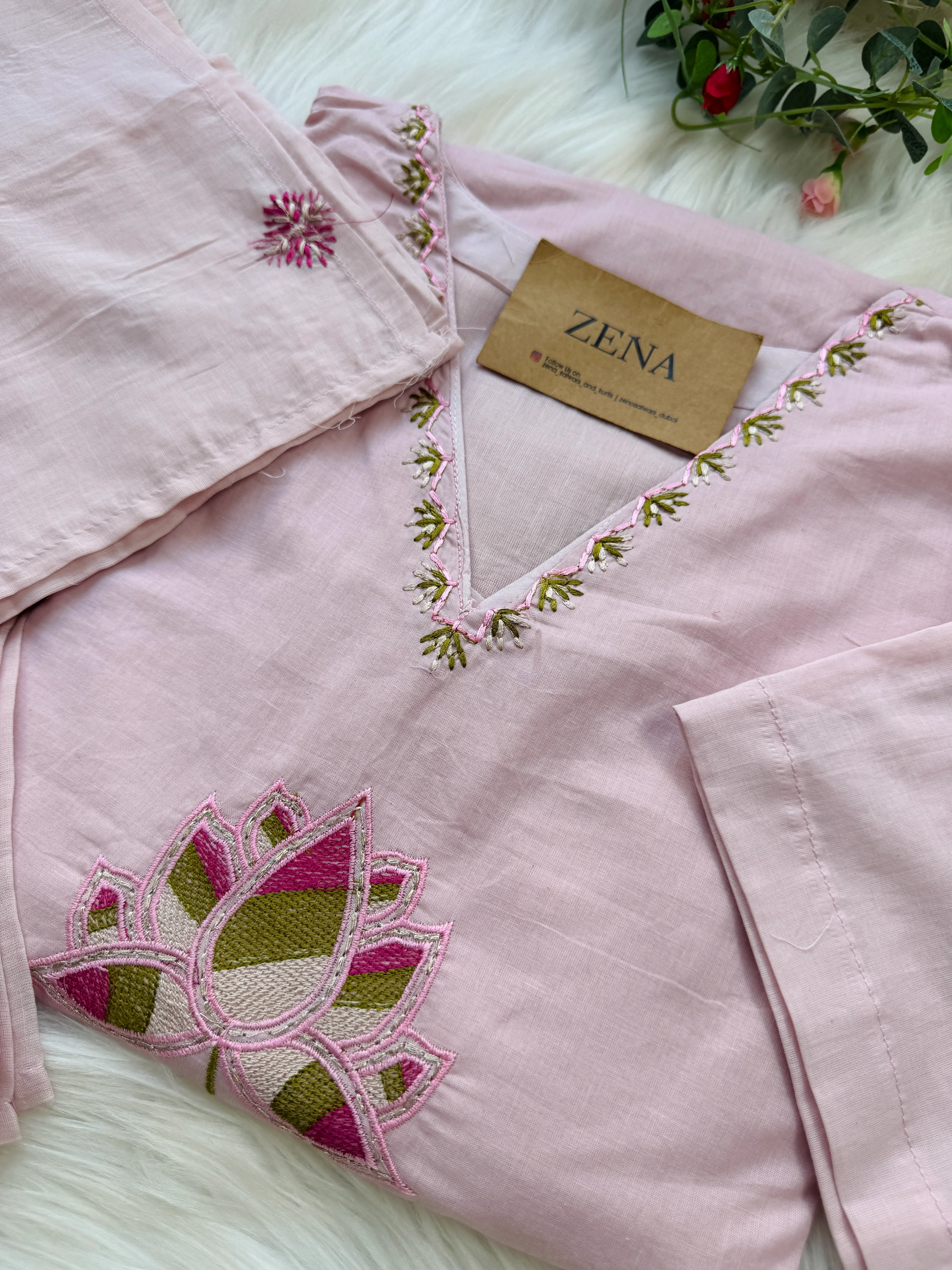 ✨ Pure Cotton Embroidered Kurti Set ✨ - Image 7