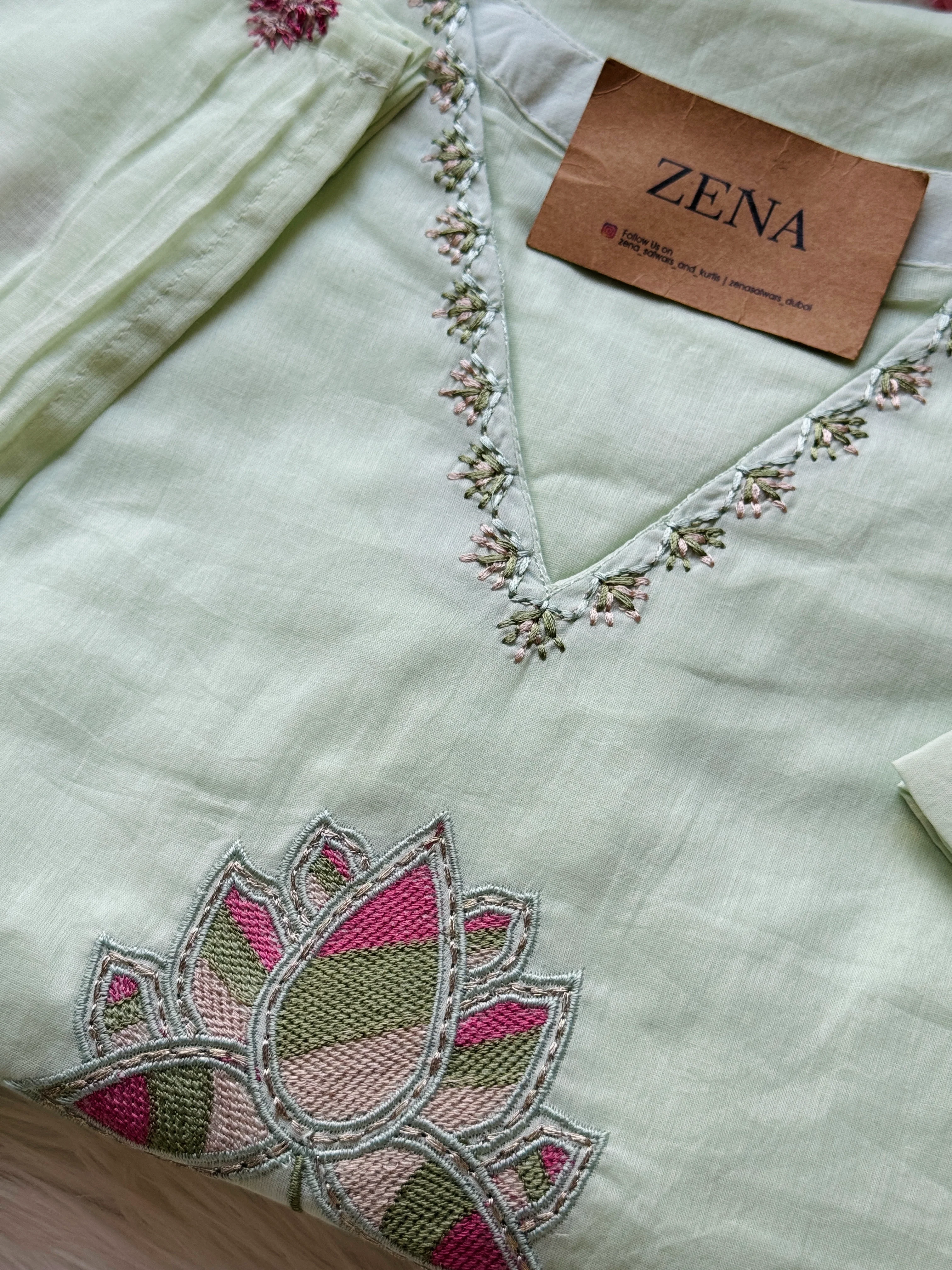 ✨ Pure Cotton Embroidered Kurti Set ✨ - Image 6