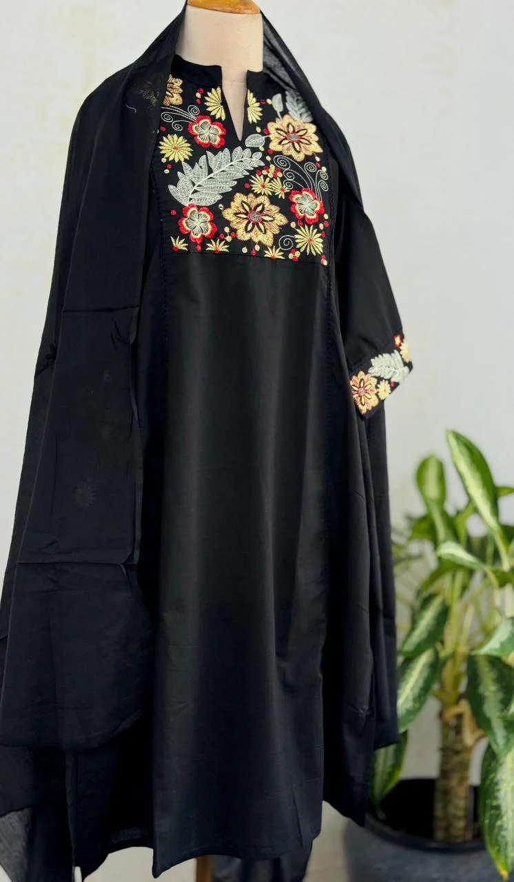 ✨ Pure Cotton Embroidered Kurti Set ✨ - Image 2