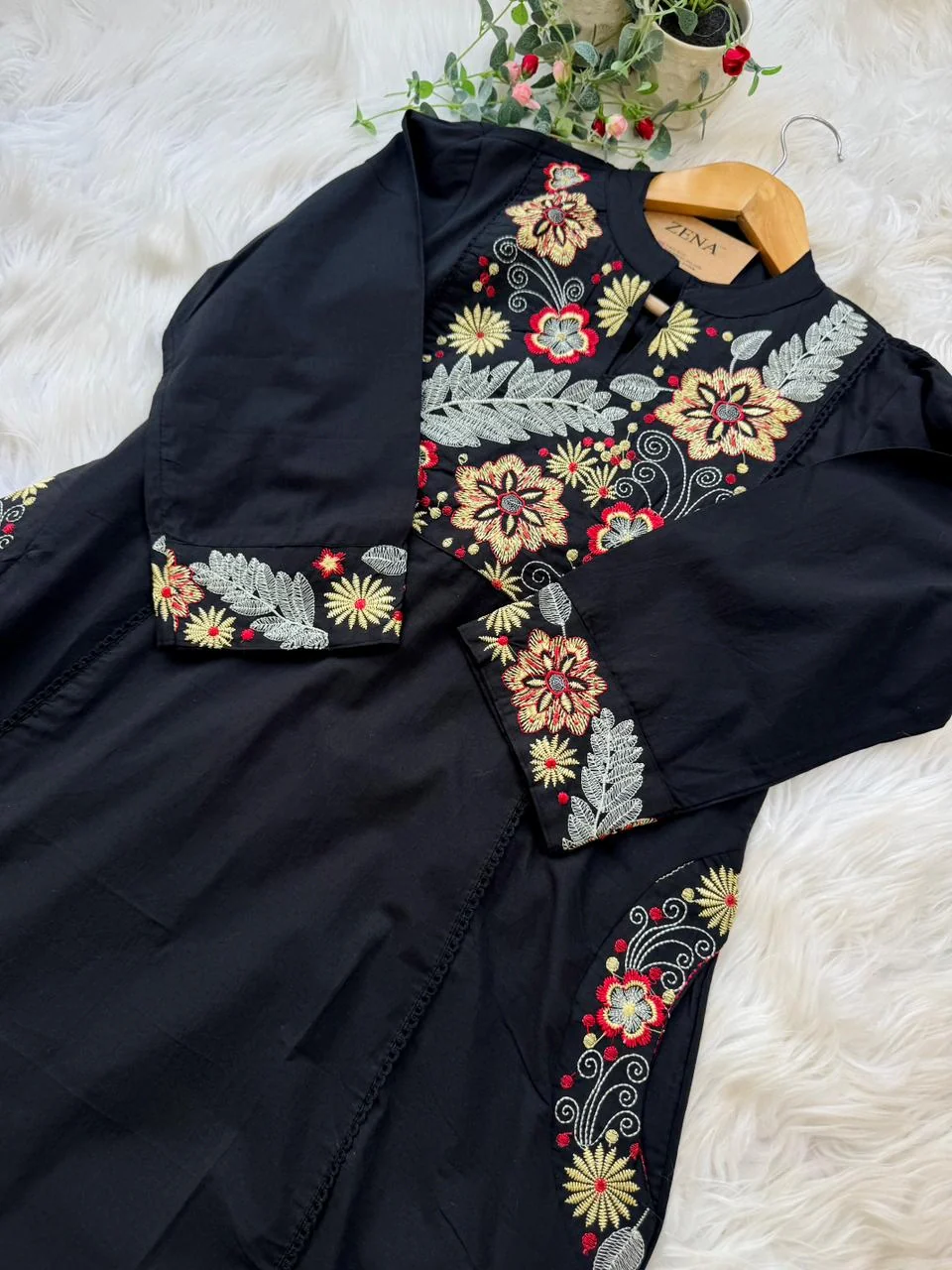 ✨ Pure Cotton Embroidered Kurti Set ✨ - Image 4