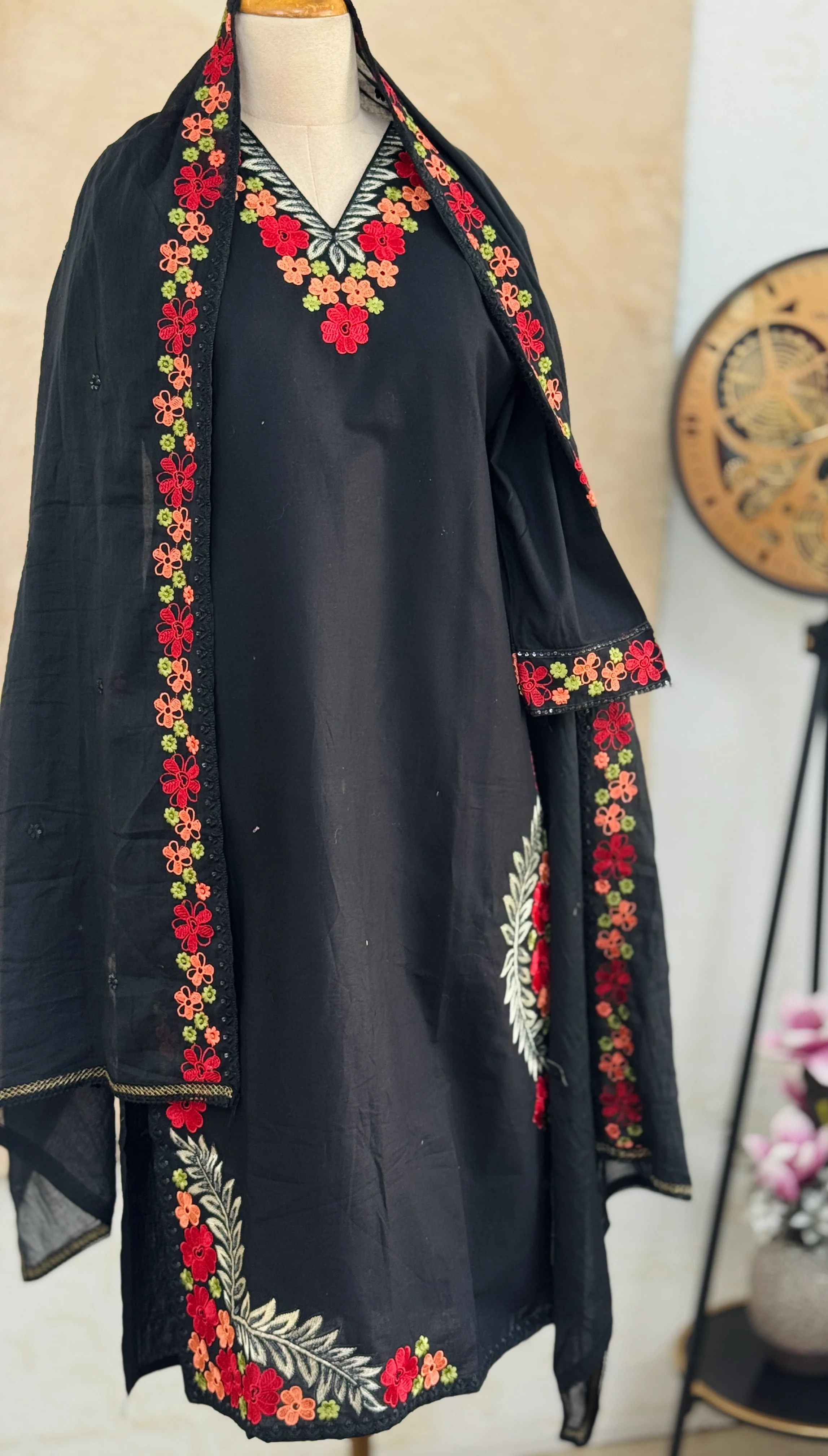 ✨ Pure Cotton Embroidered Kurti Set ✨ - Image 2