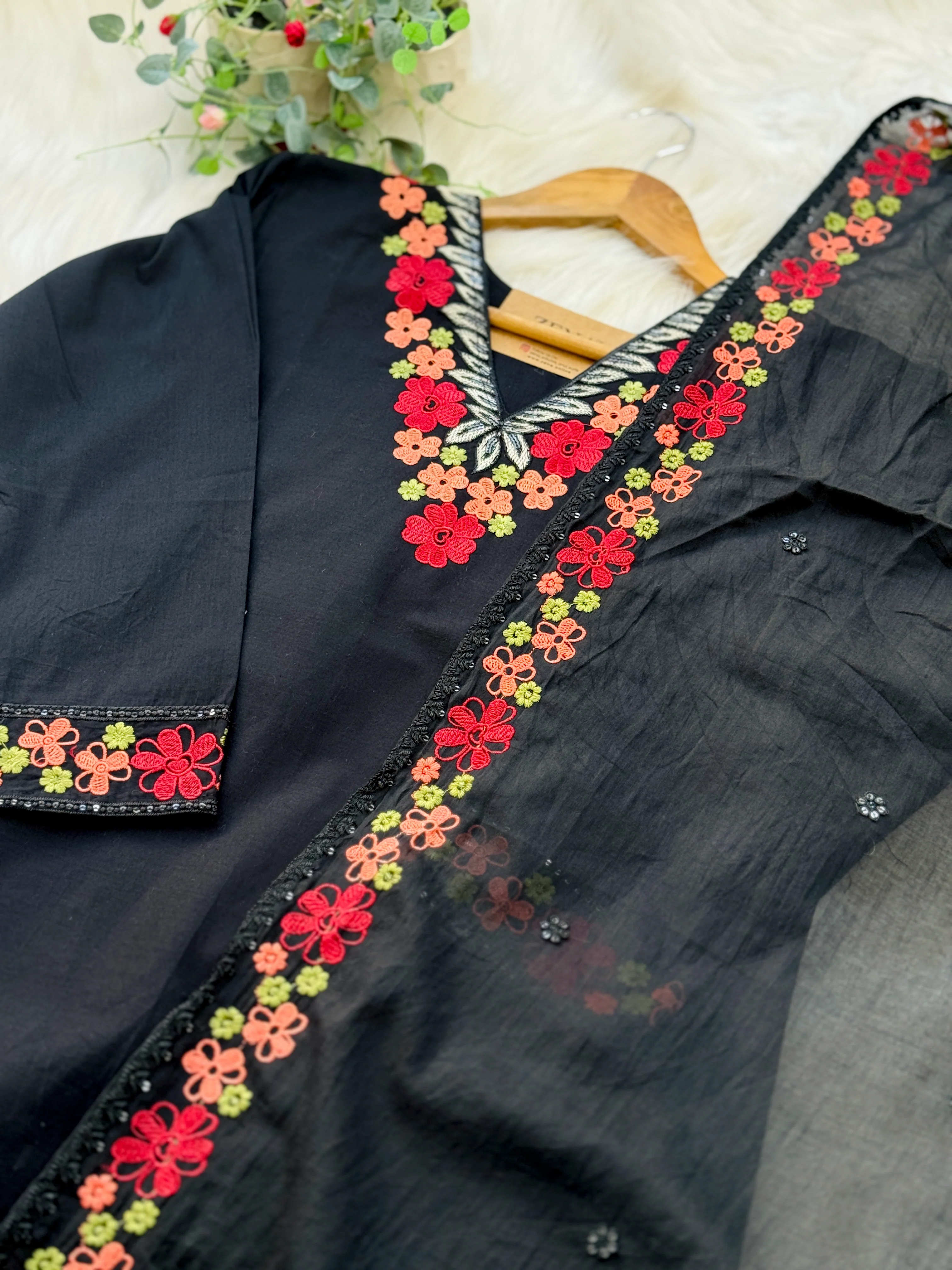 ✨ Pure Cotton Embroidered Kurti Set ✨ - Image 4