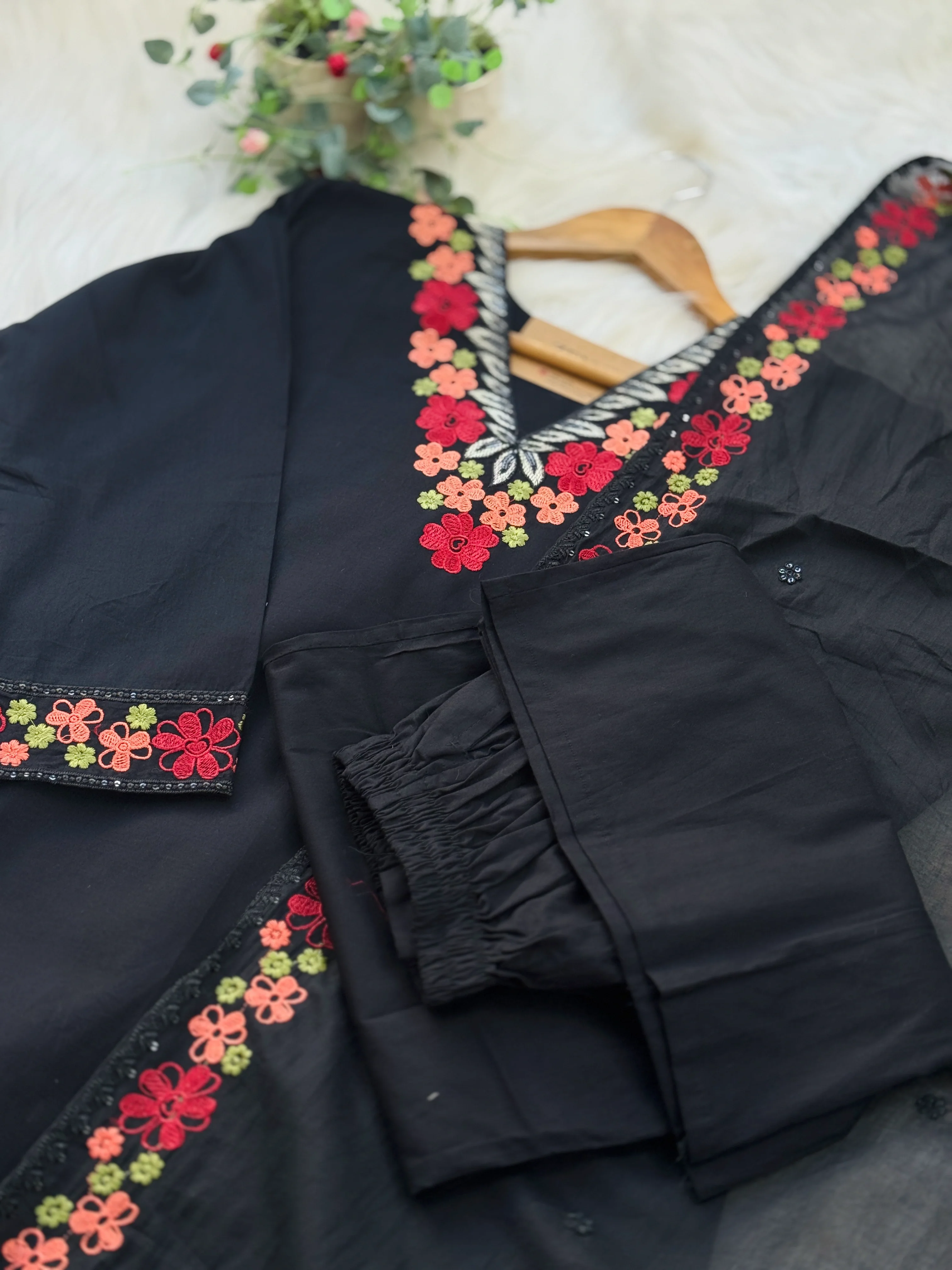 ✨ Pure Cotton Embroidered Kurti Set ✨ - Image 5