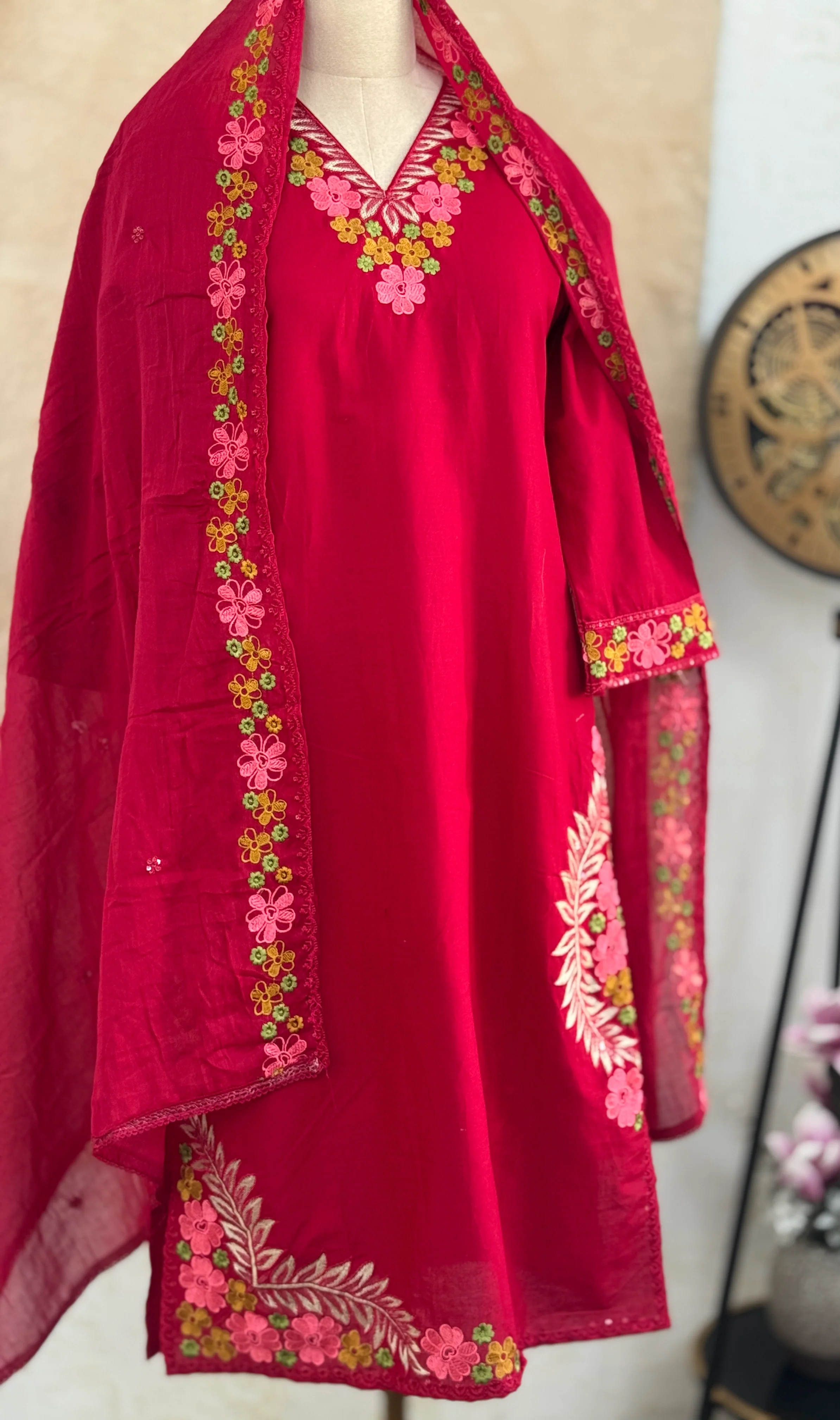 ✨ Pure Cotton Embroidered Kurti Set ✨ - Image 2