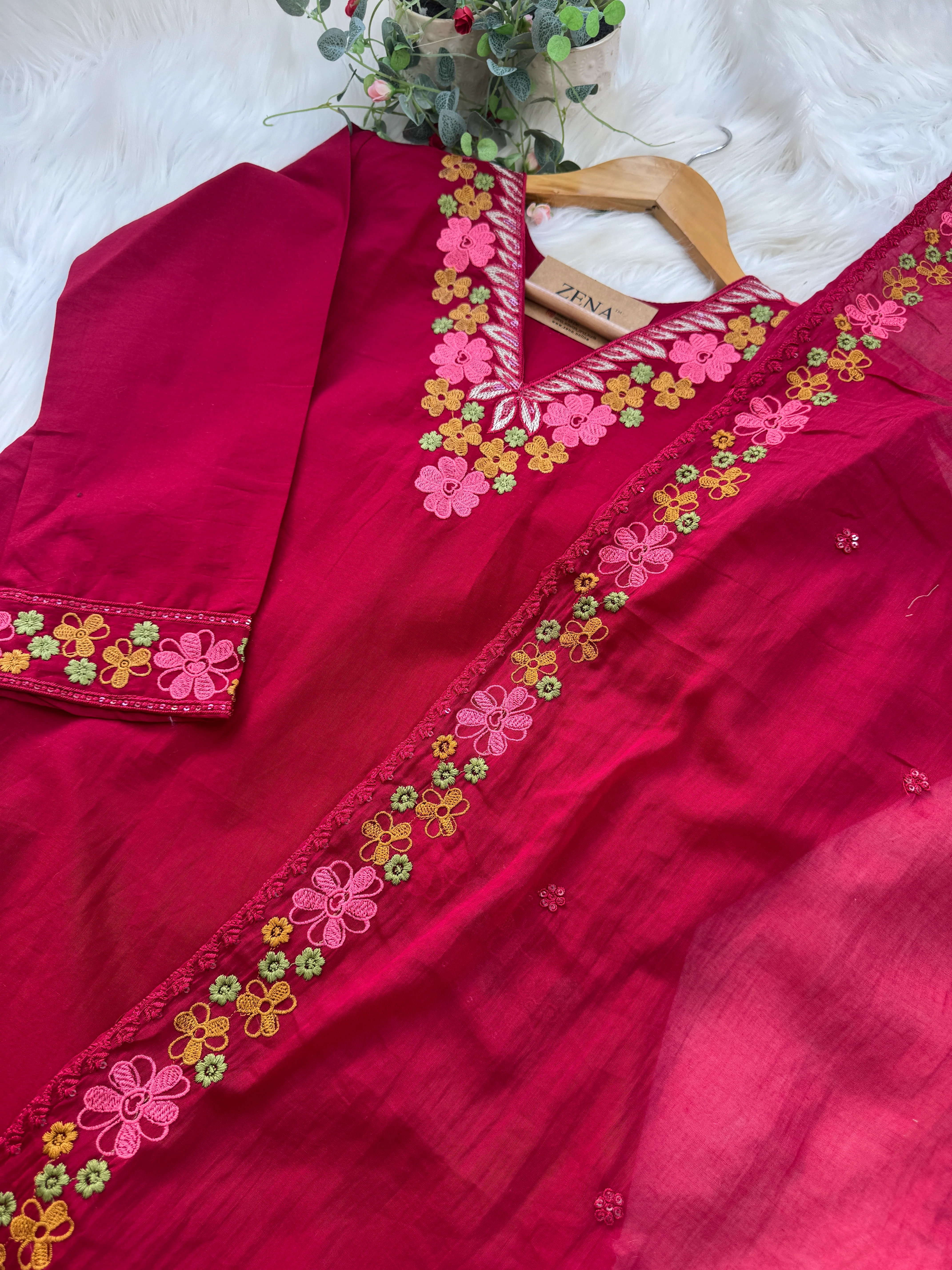 ✨ Pure Cotton Embroidered Kurti Set ✨ - Image 5