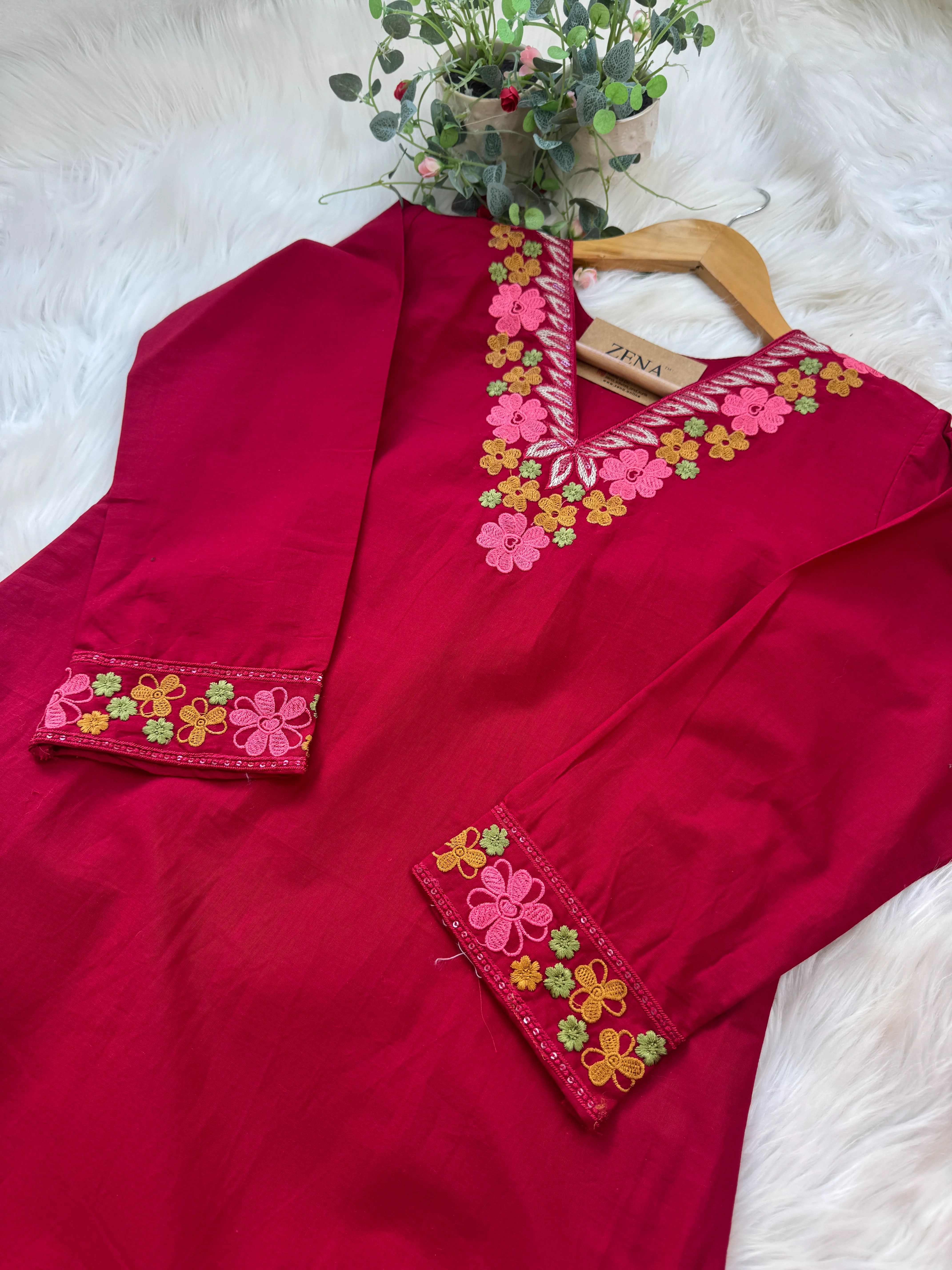 ✨ Pure Cotton Embroidered Kurti Set ✨ - Image 6