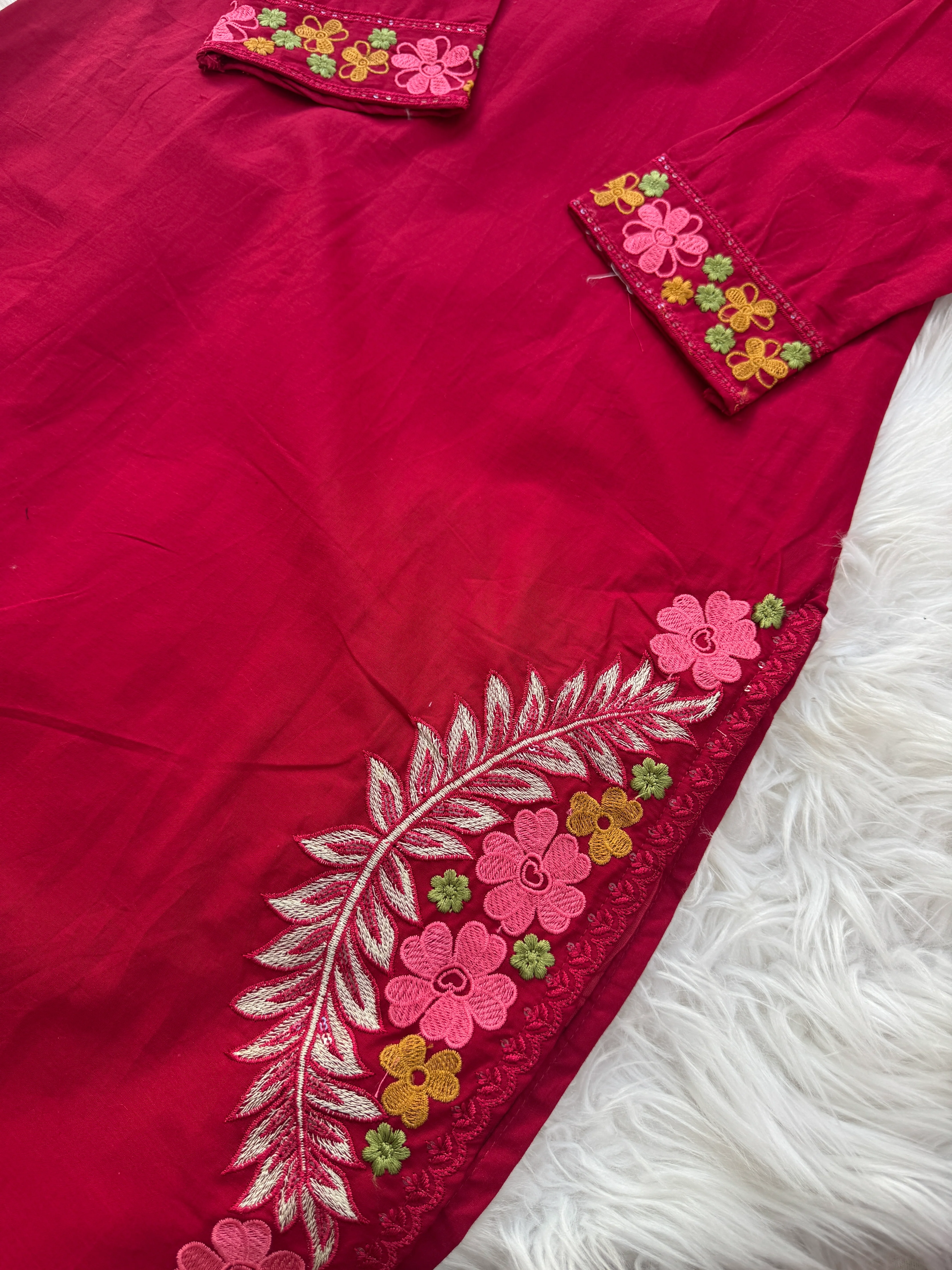 ✨ Pure Cotton Embroidered Kurti Set ✨ - Image 7