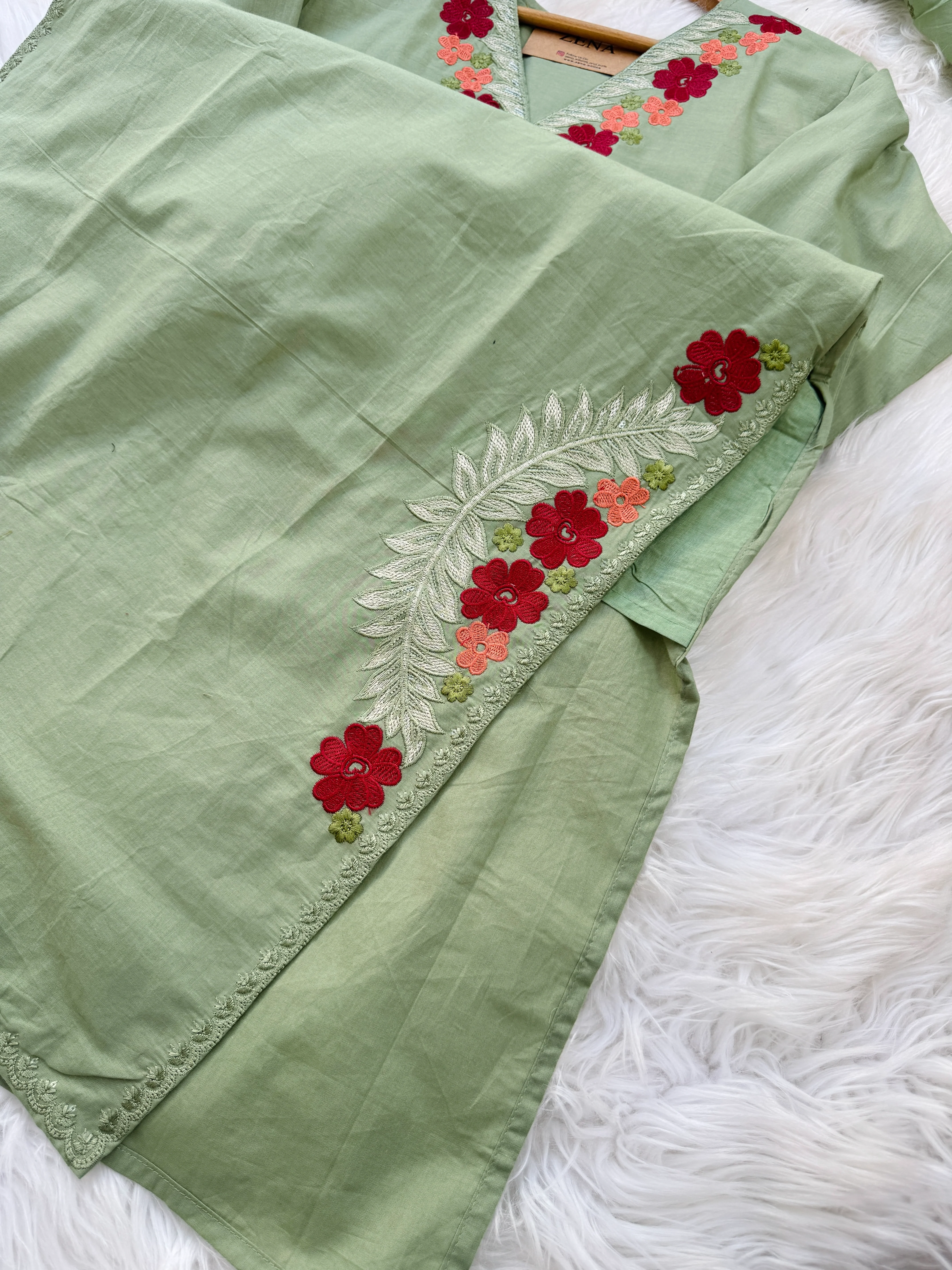 ✨ Pure Cotton Embroidered Kurti Set ✨ - Image 4